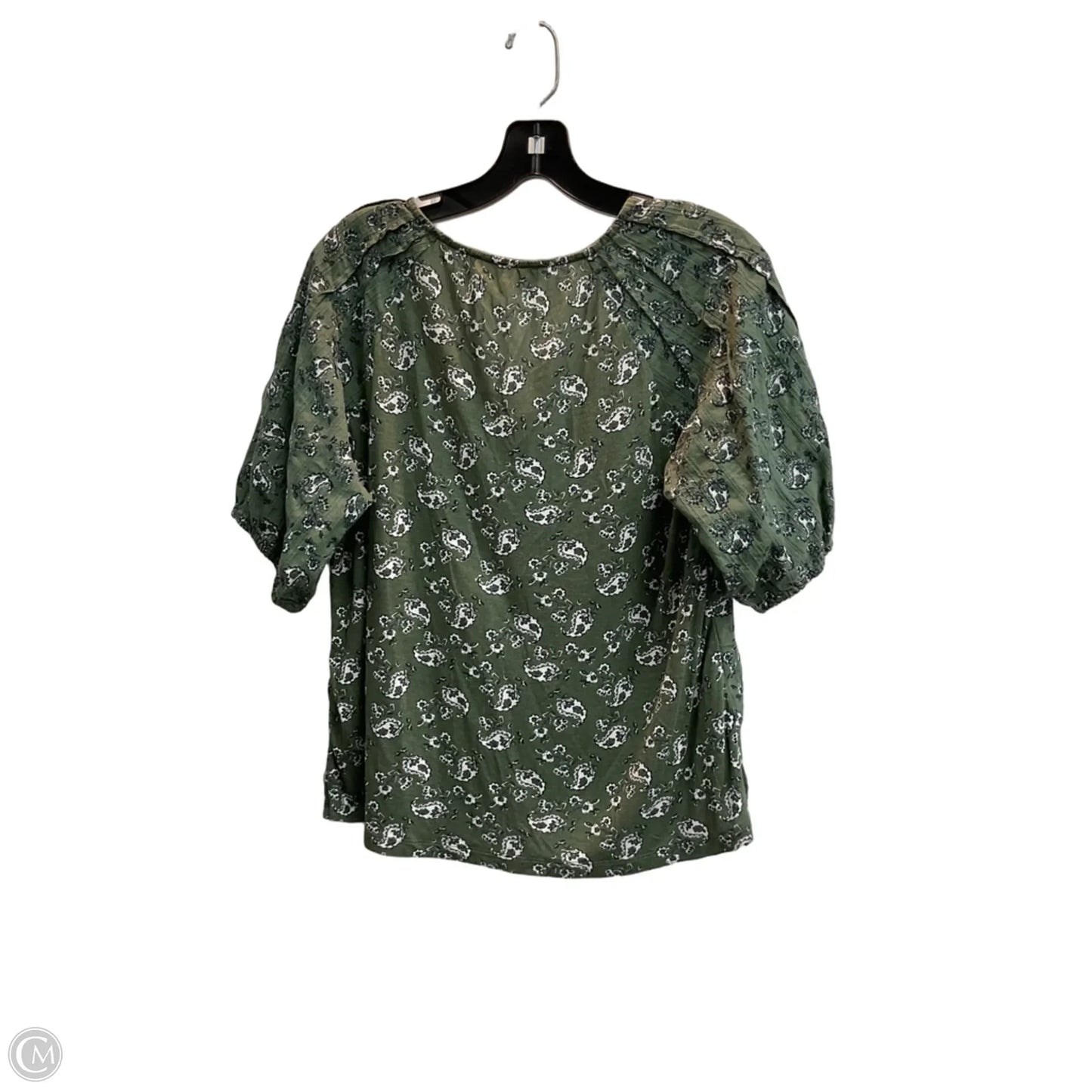 Top Short Sleeve By Loft In Green, Size: S