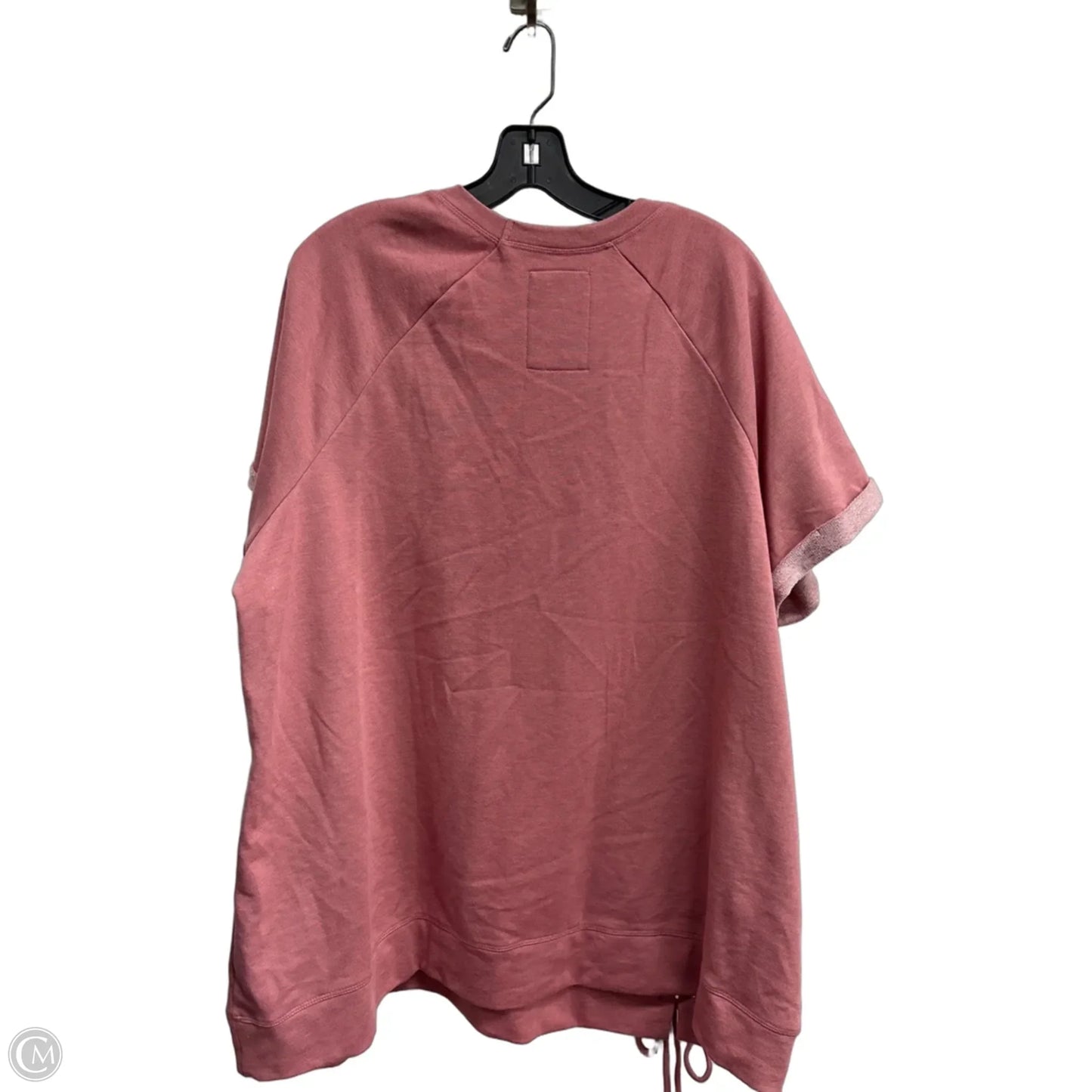 Top Short Sleeve By Livi Active In Pink, Size: 3x
