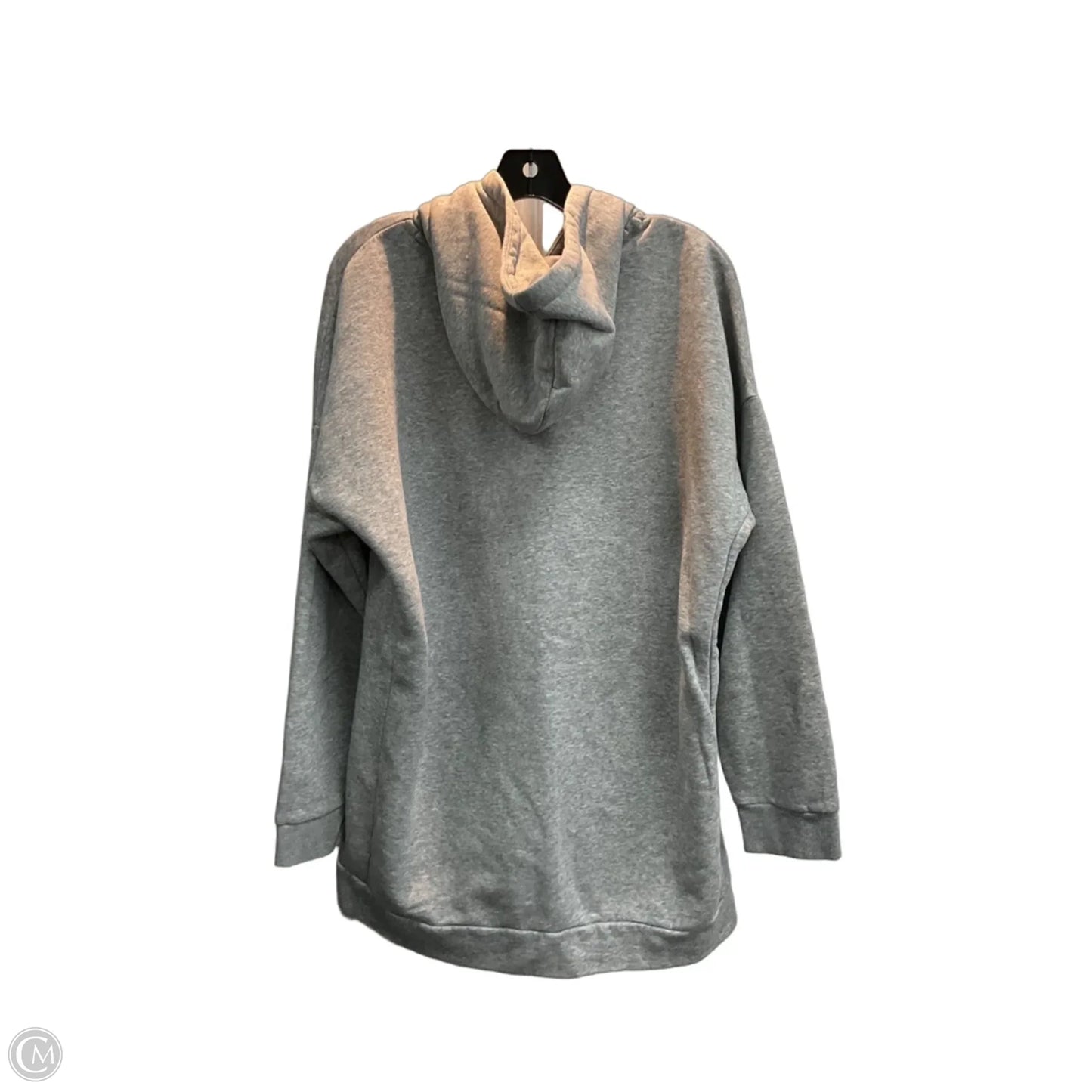 Sweatshirt Hoodie By Adidas In Grey, Size: Xl