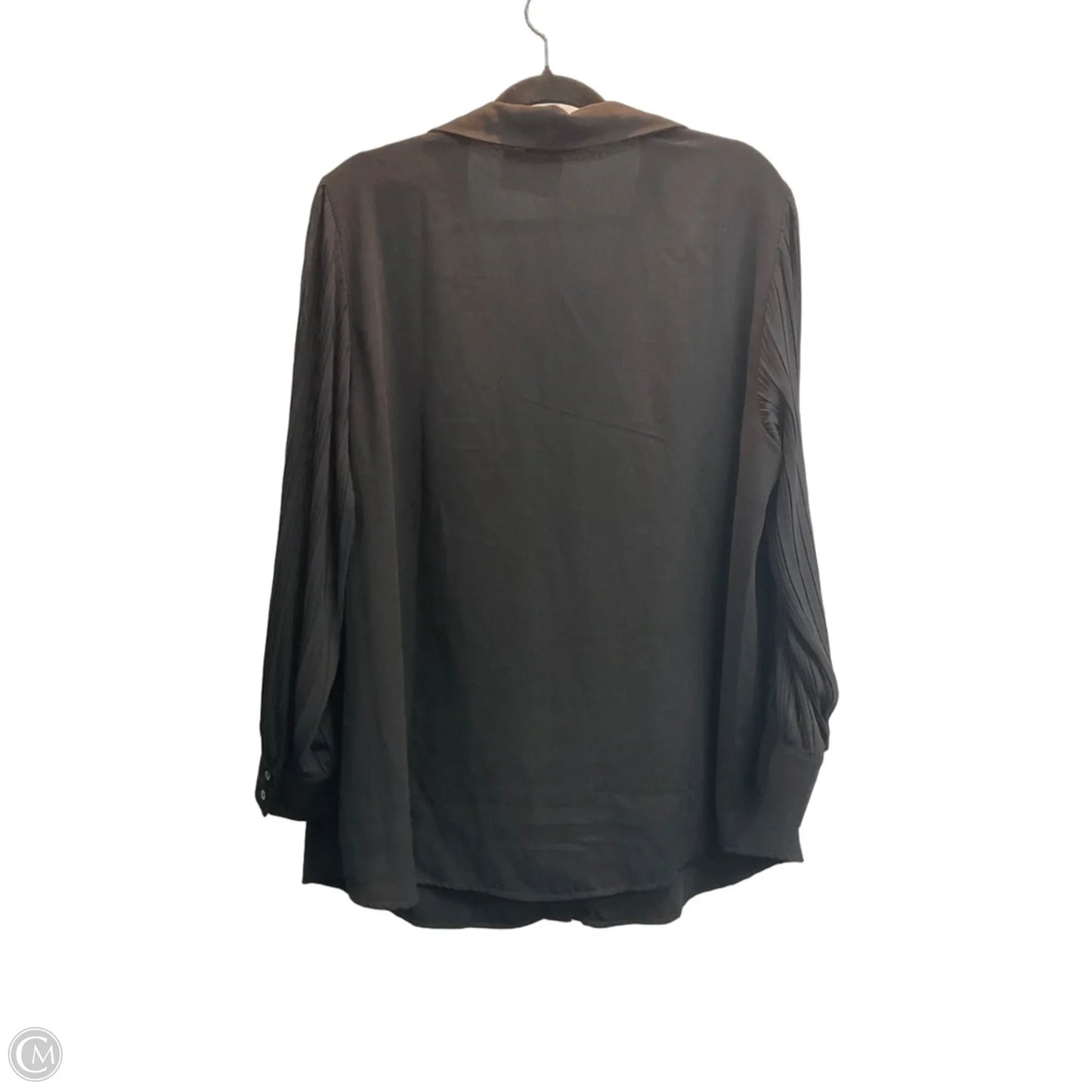 Blouse Long Sleeve By Adrianna Papell In Black, Size: 2x