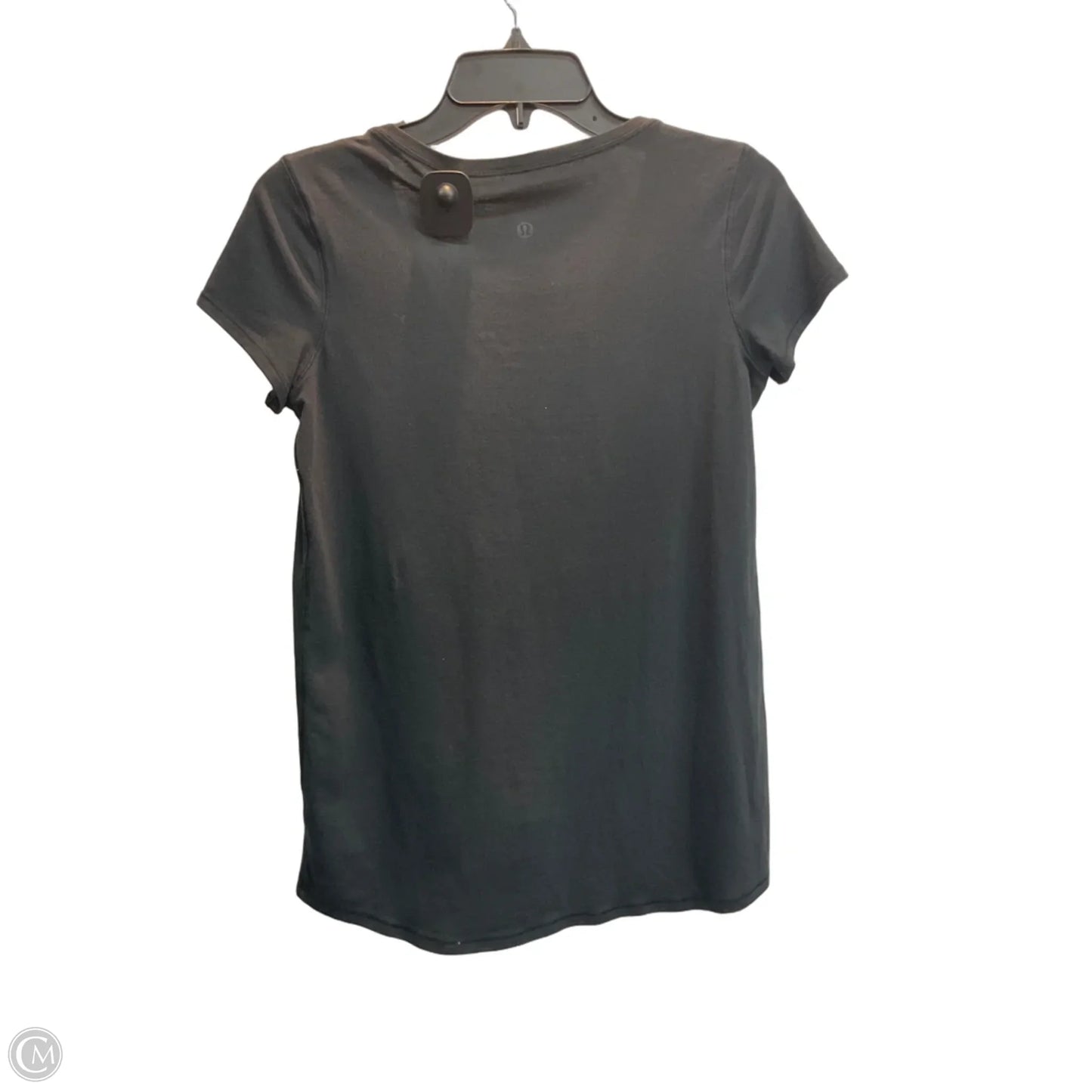 Athletic Top Short Sleeve By Lululemon In Black, Size: S