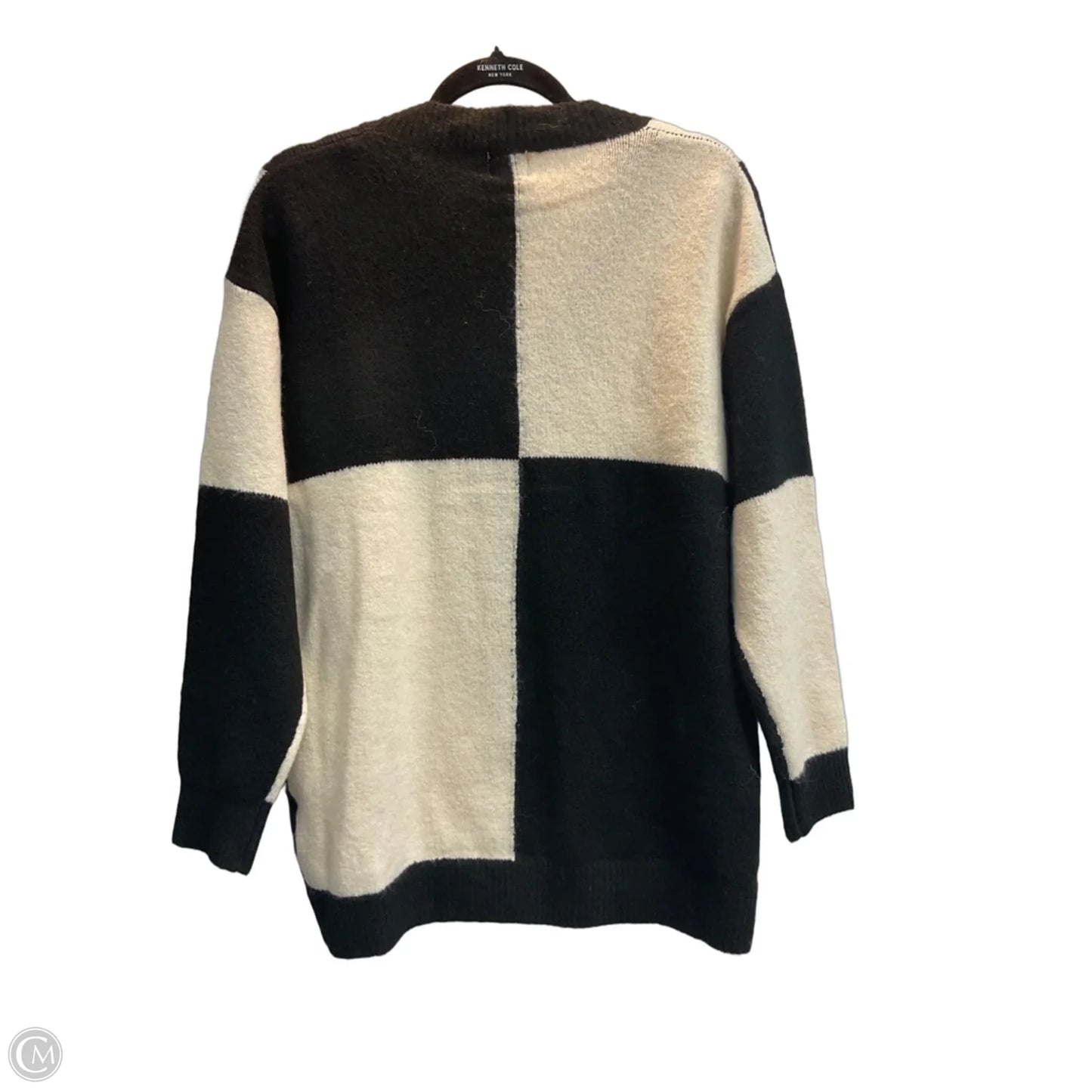 Sweater Cardigan By Luna Ivy In Black & White, Size: S