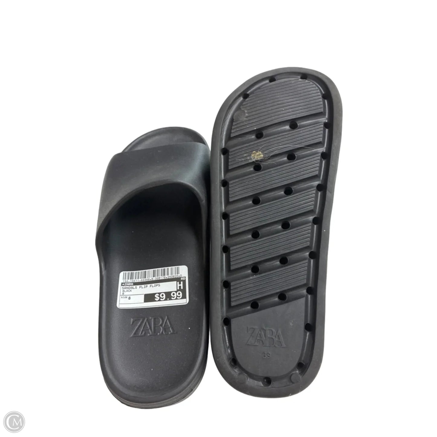 Sandals Flip Flops By Zara In Black, Size: 8
