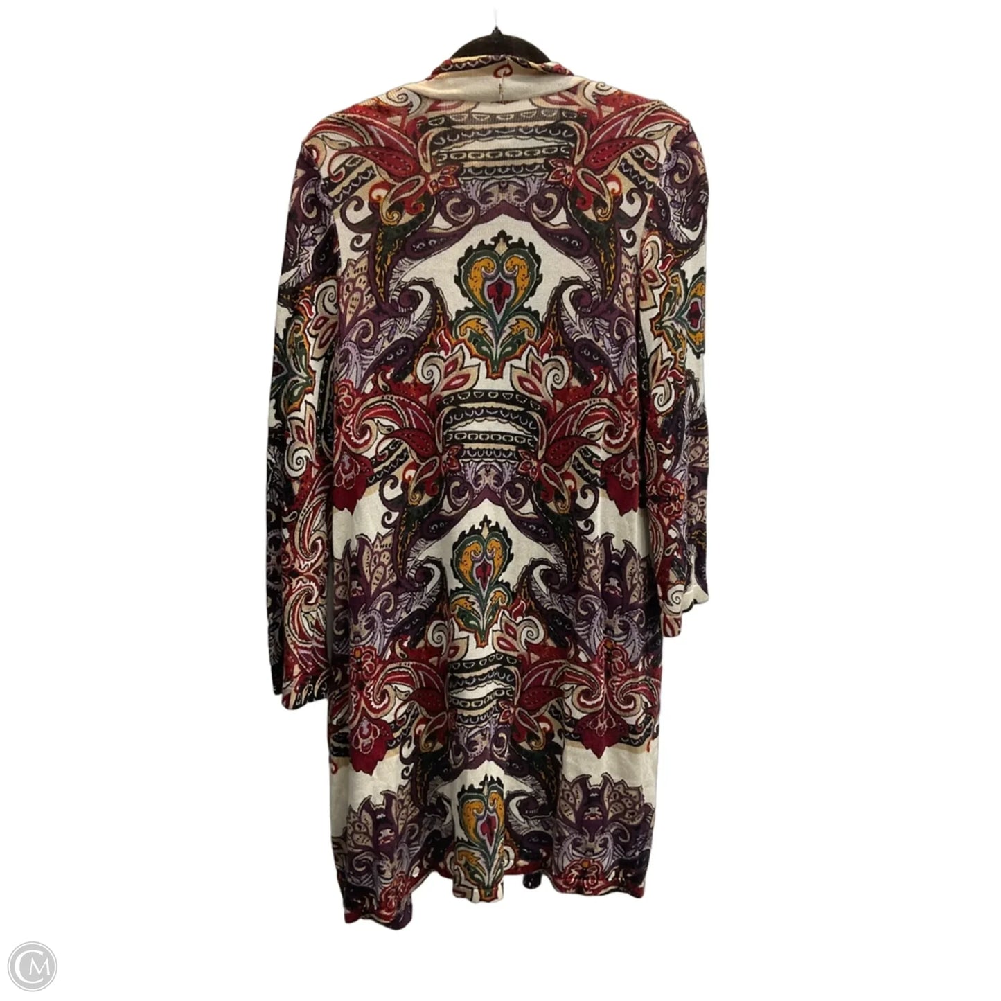 Sweater 2pc By Chicos In Paisley Print, Size: M