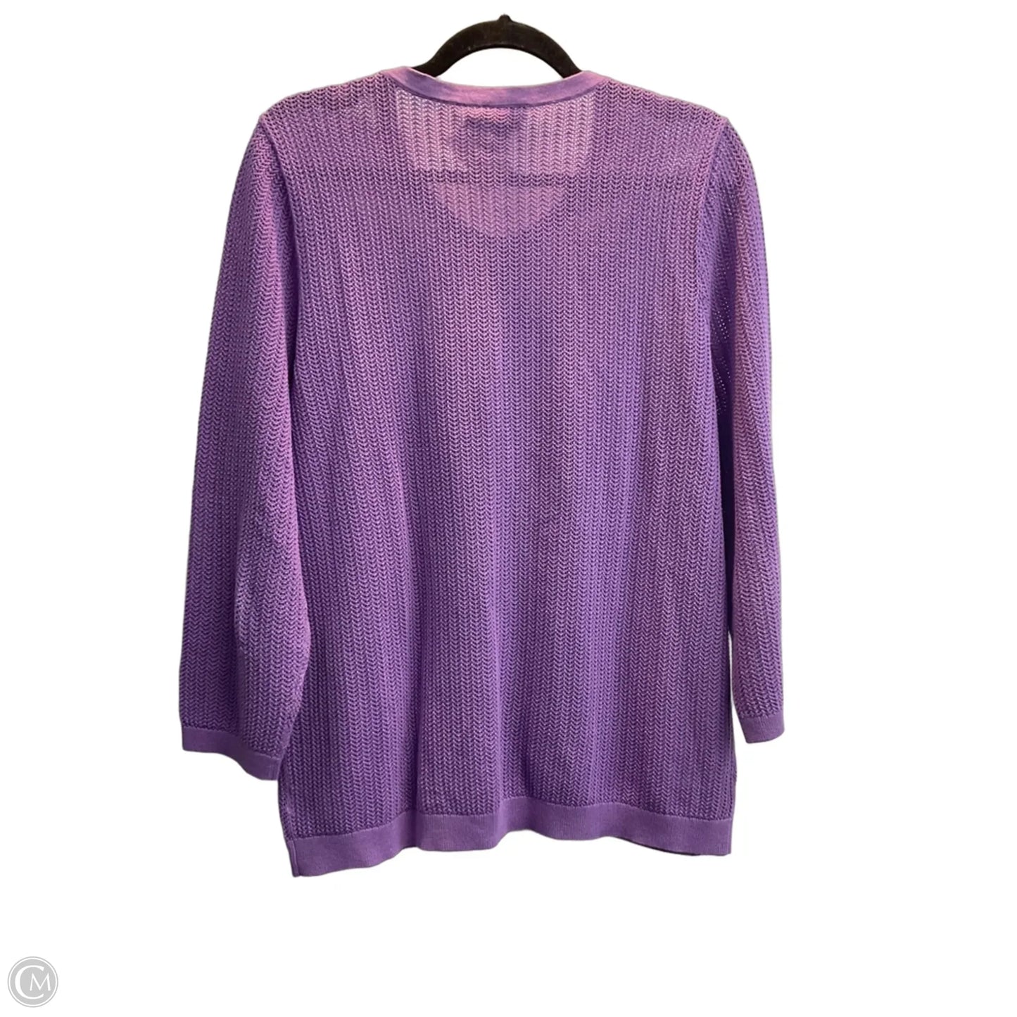 Cardigan By Talbots In Purple, Size: Xl