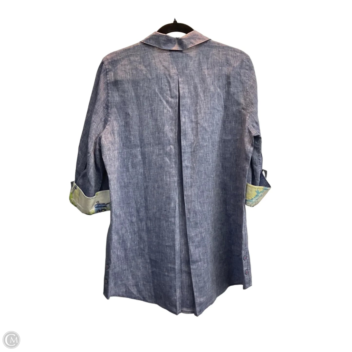 Top 3/4 Sleeve By Chicos In Blue, Size: M
