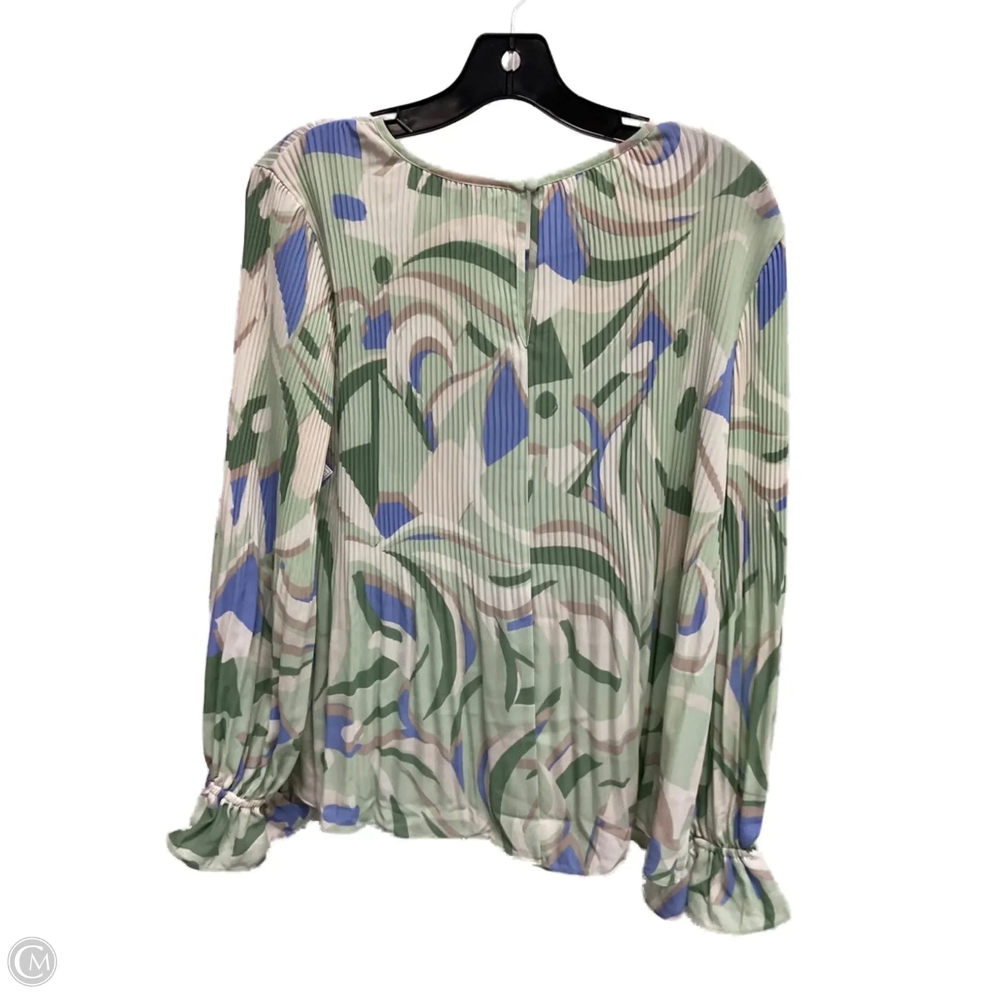 Blouse Long Sleeve By Nine West In Multi-colored, Size: M