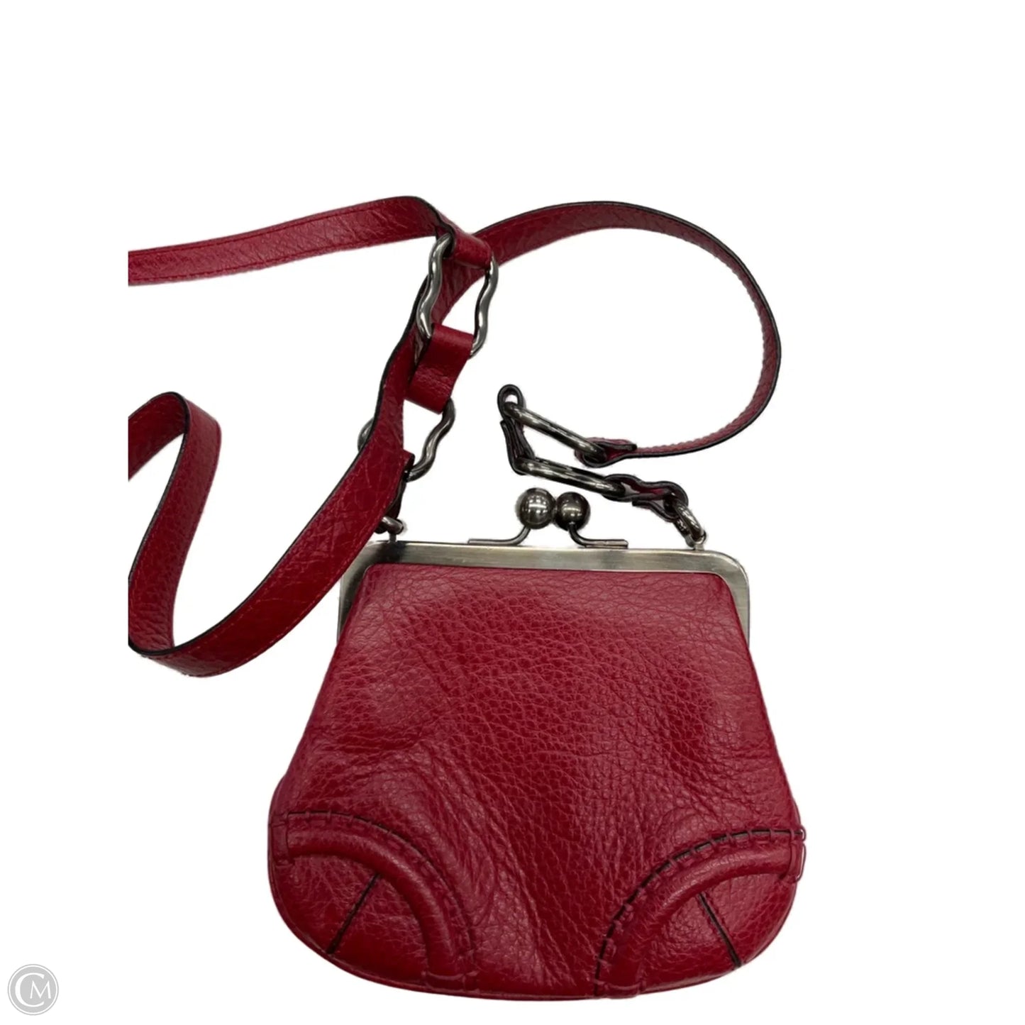 Kiss-Lock Leather Crossbody By Burberry, Size: Small