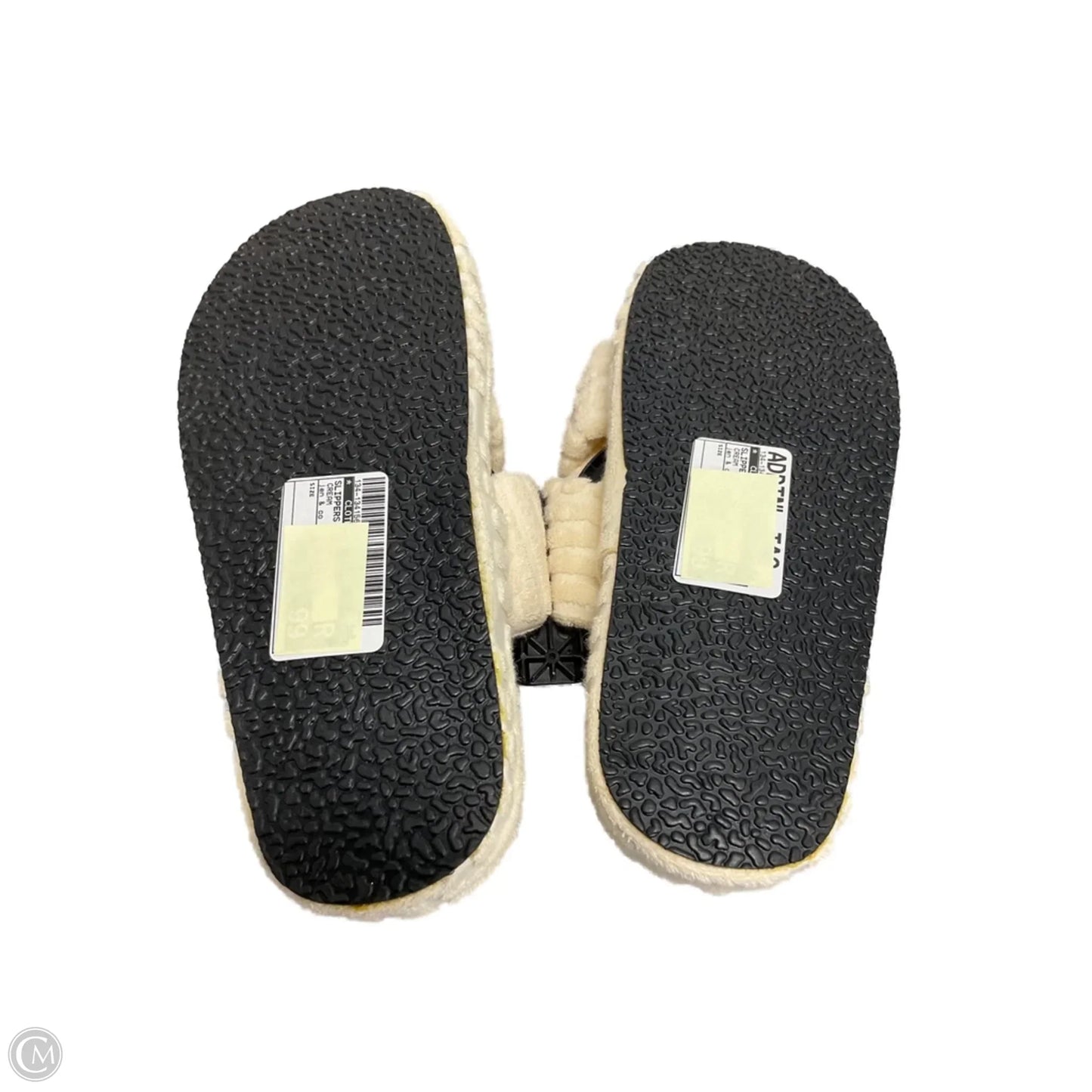 Slippers By Clothes Mentor In Cream