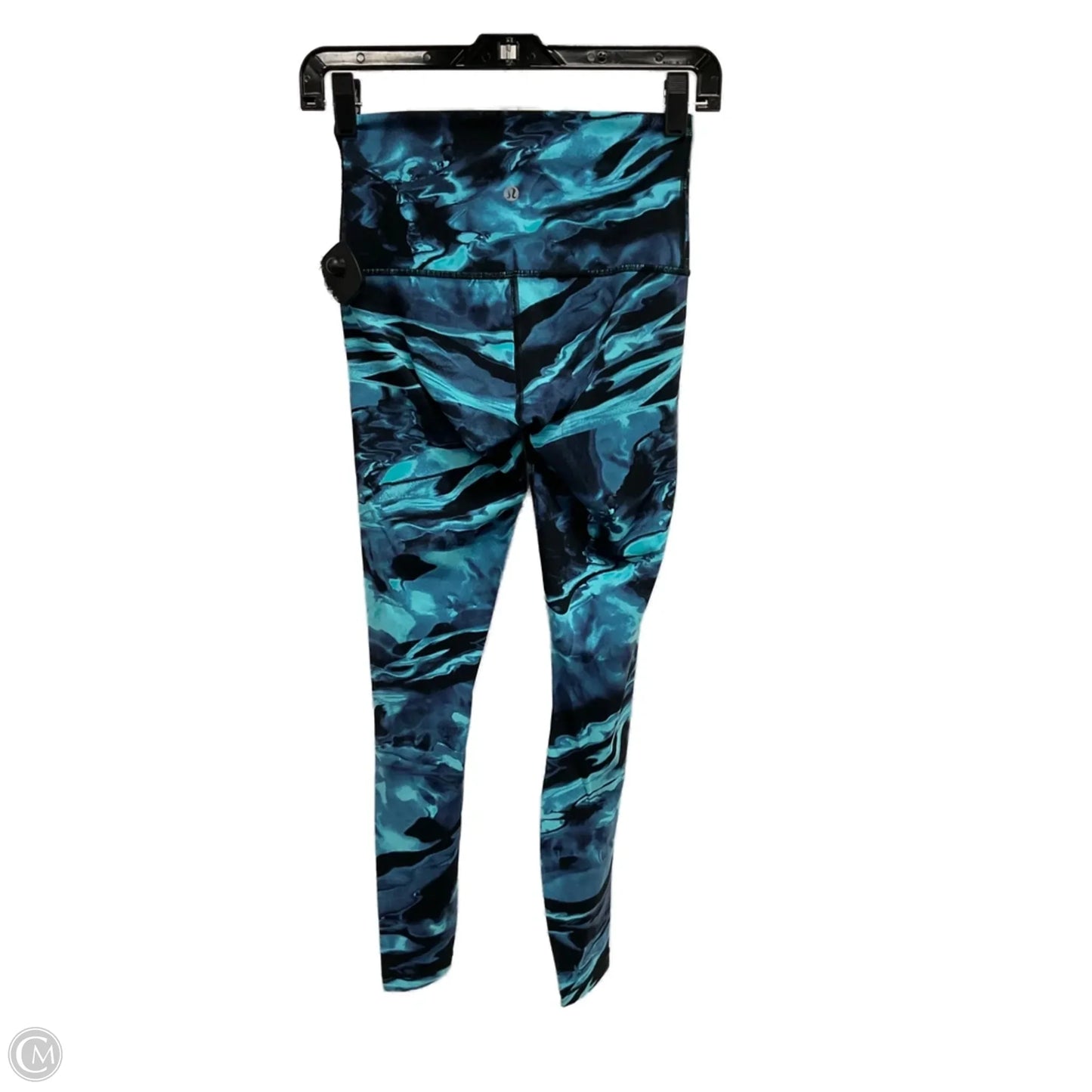 Athletic Leggings By Lululemon In Black & Blue, Size: S