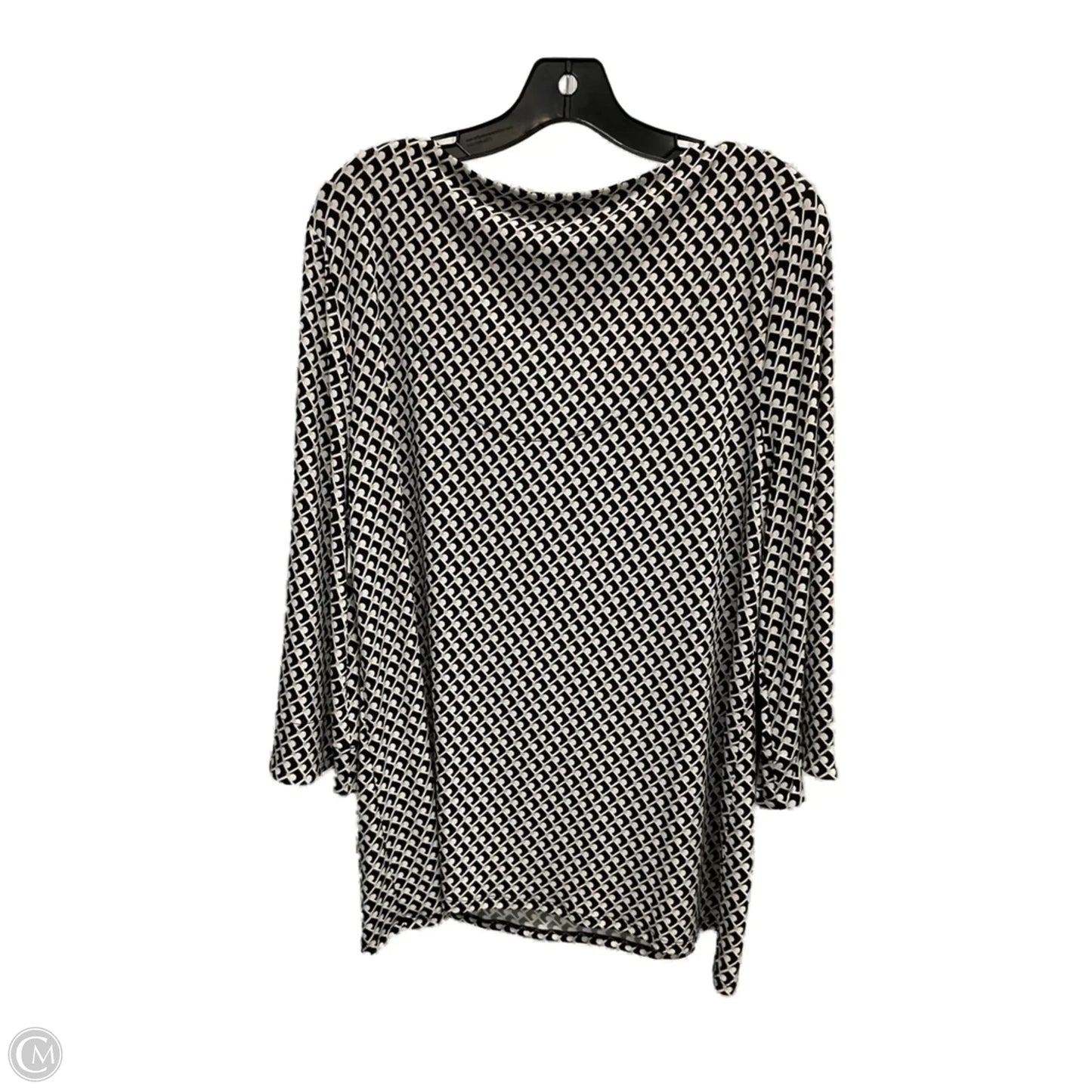 Top Long Sleeve By Chicos In Geometric Pattern, Size: L