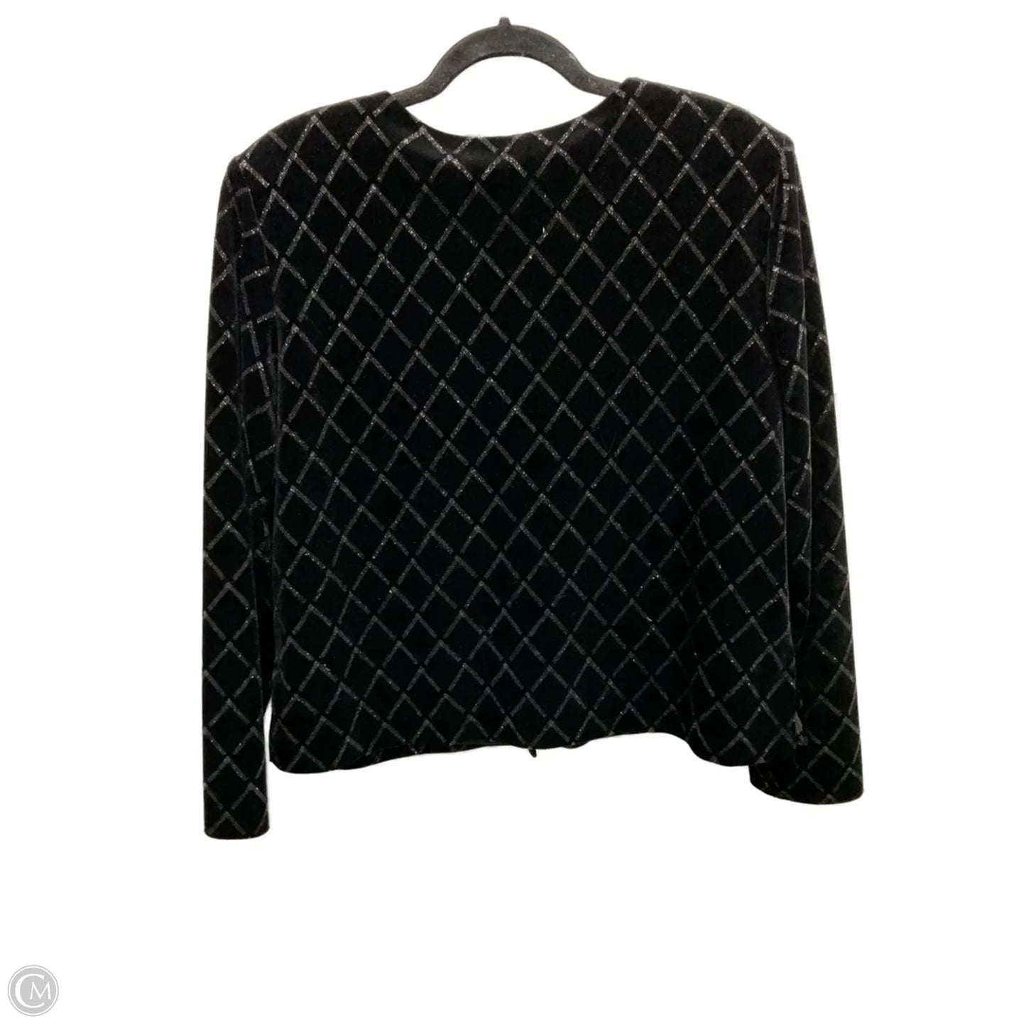 Blouse Long Sleeve By Donna Ricco In Black, Size: L