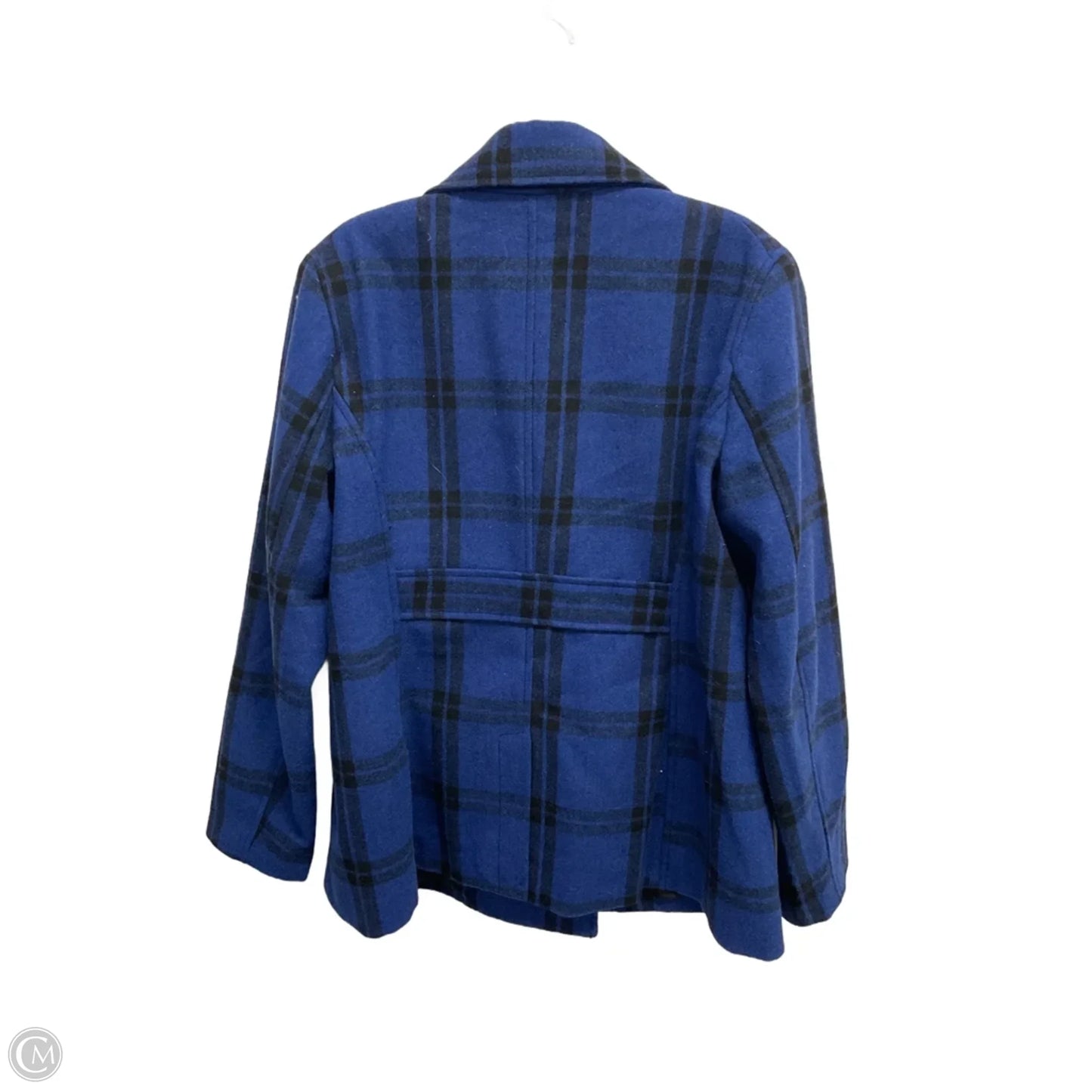 Coat Wool By Old Navy In Black & Blue, Size: L