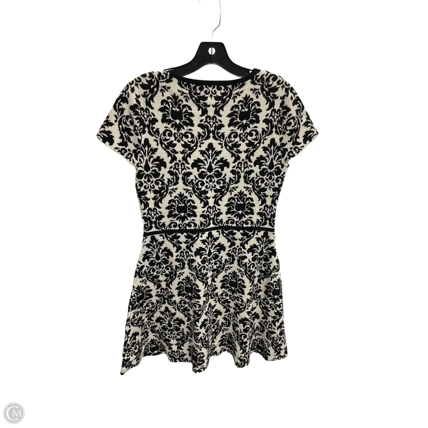 Dress Sweater By Cece In Black & White, Size: M