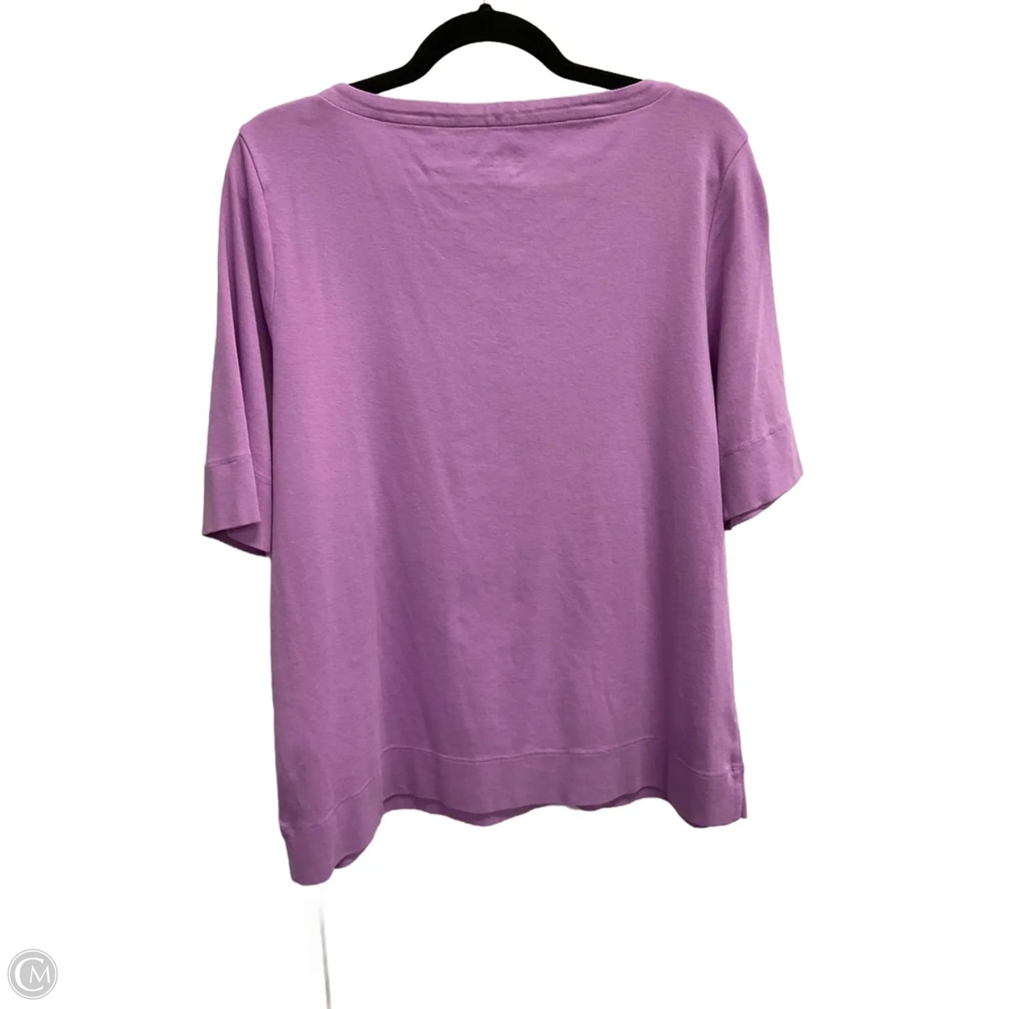 Top Short Sleeve By Chicos In Purple, Size: Xl