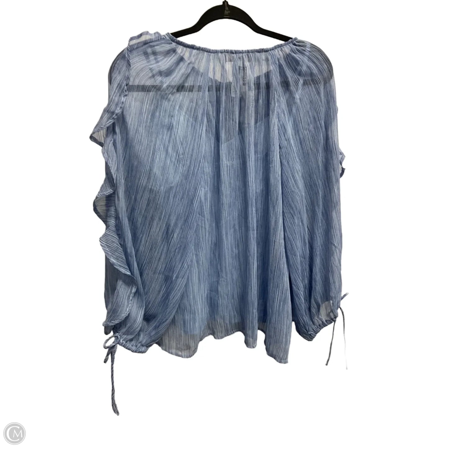 Blouse Long Sleeve By Loft In Blue, Size: M
