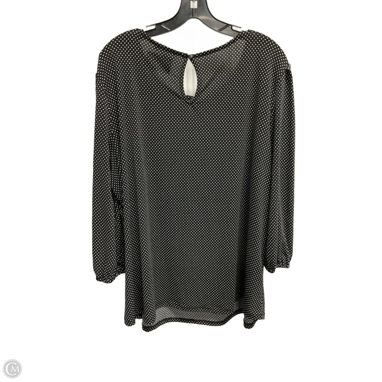 Top Long Sleeve By Adrianna Papell In Polkadot Pattern, Size: 2x