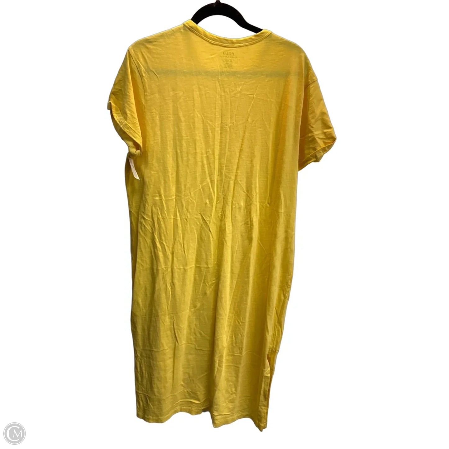 Dress Casual Midi By Polo Ralph Lauren In Yellow, Size: L