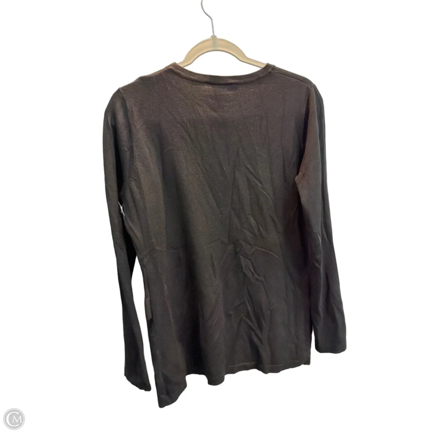Top Long Sleeve By Sioni In Black, Size: L