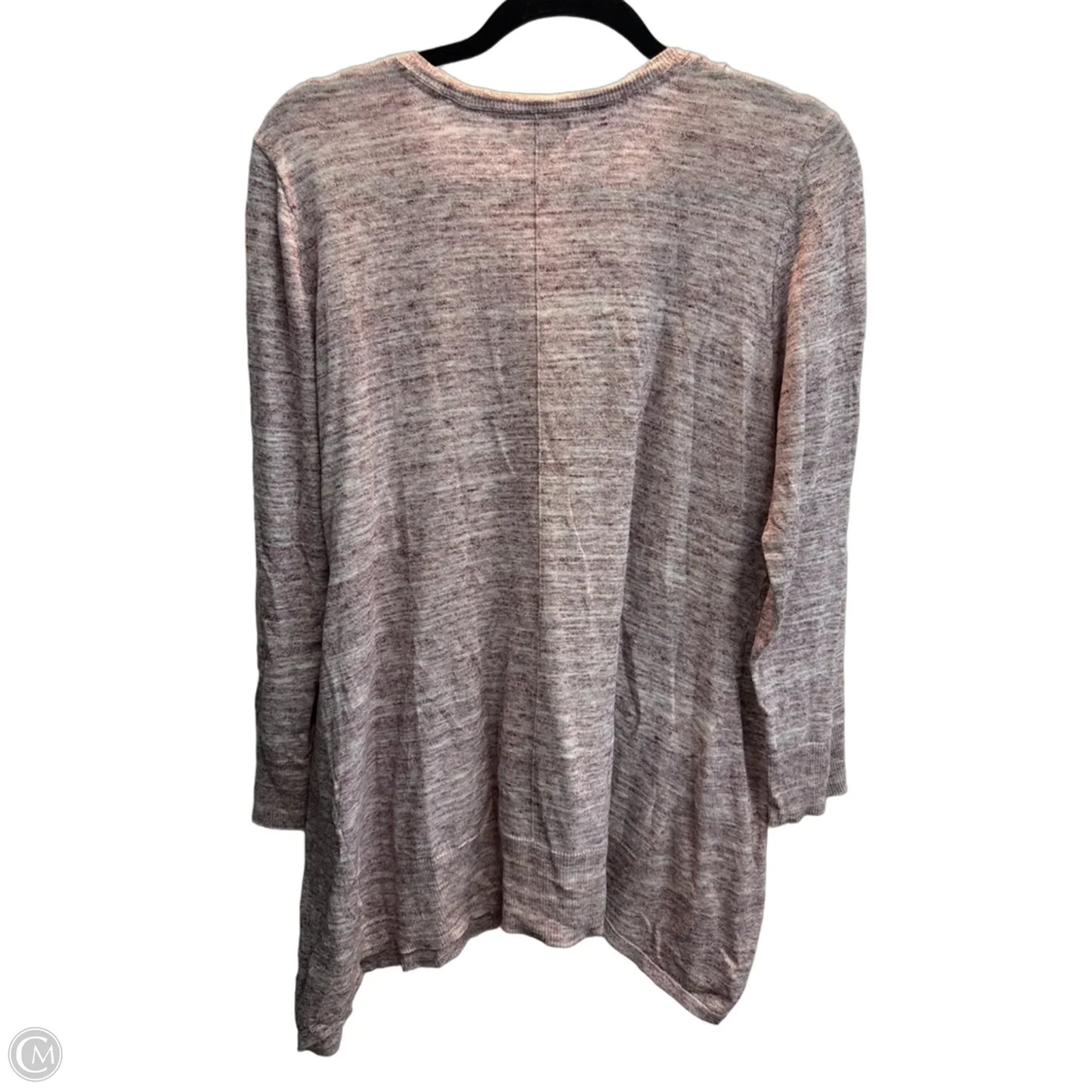 Top Long Sleeve By Style And Company In Pink & White, Size: L