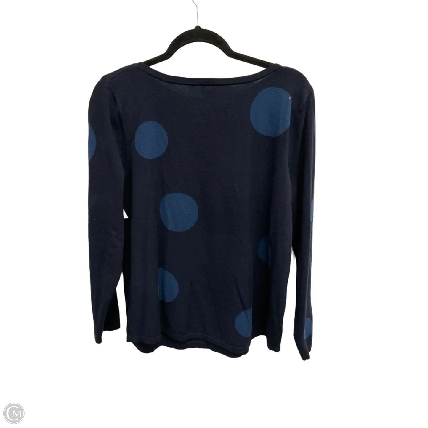 Top Long Sleeve By Chicos In Polkadot Pattern, Size: Xl