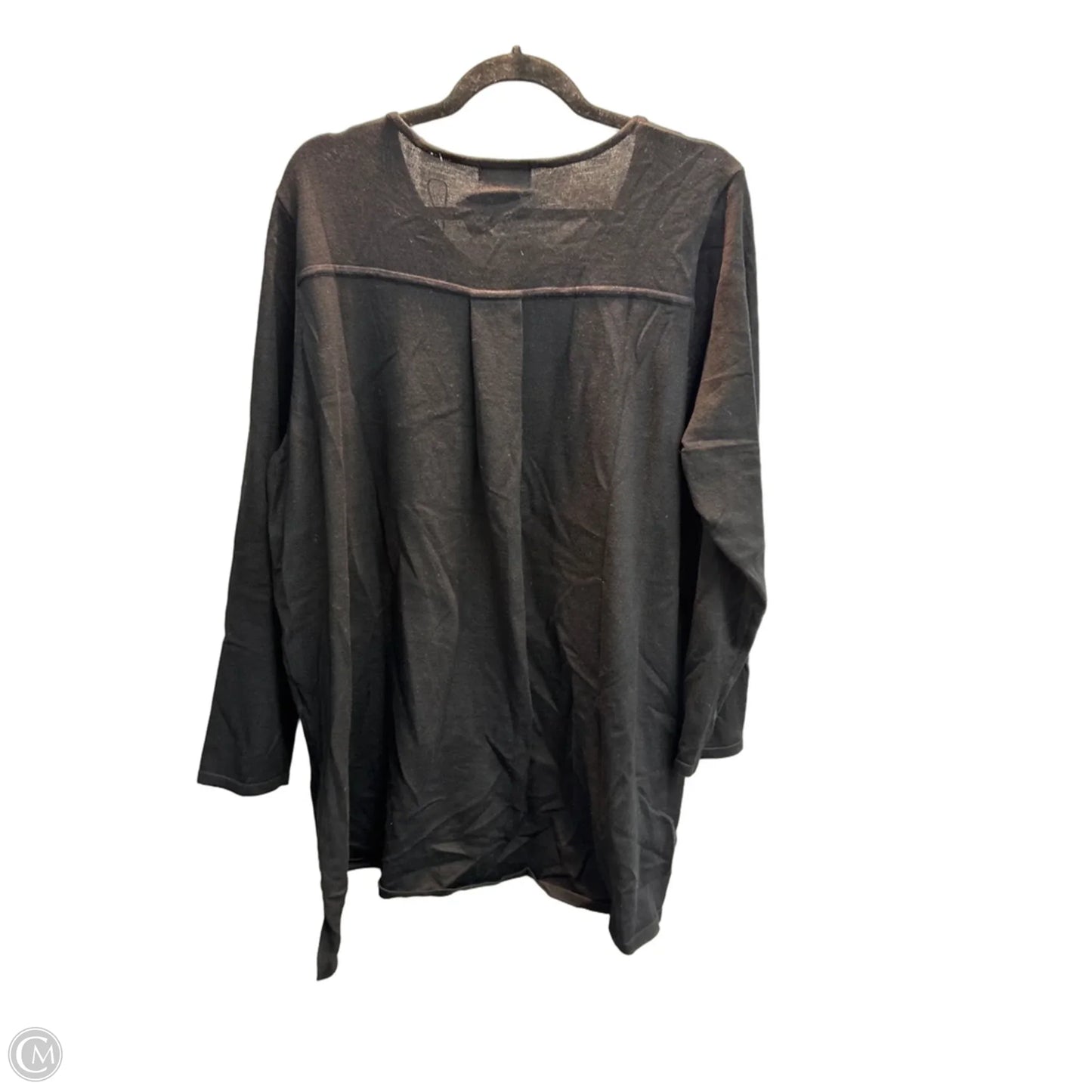 Top Long Sleeve By Tahari In Black, Size: 1x