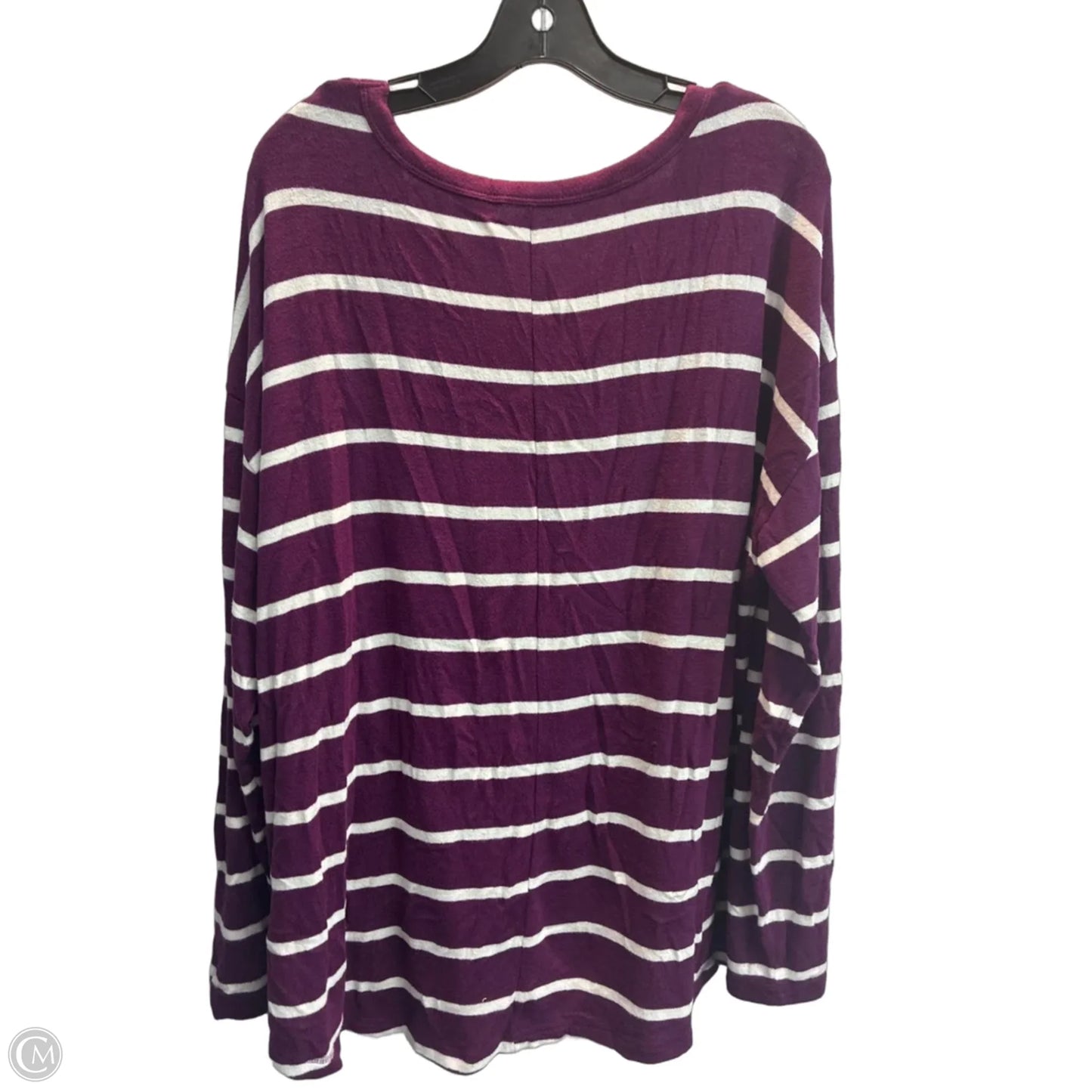 Top Long Sleeve By Sonoma In Striped Pattern, Size: 1x