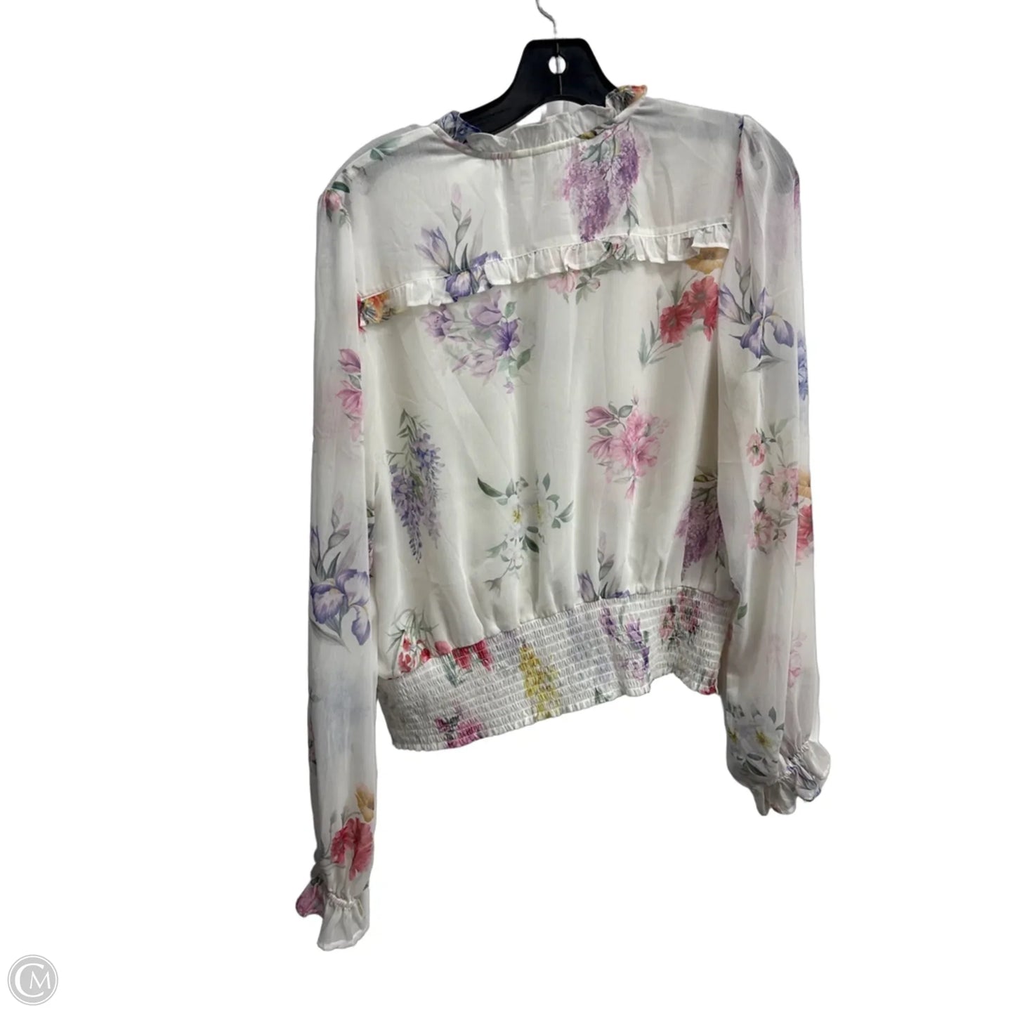 Jacket Shirt By Melloday In Cream, Size: L