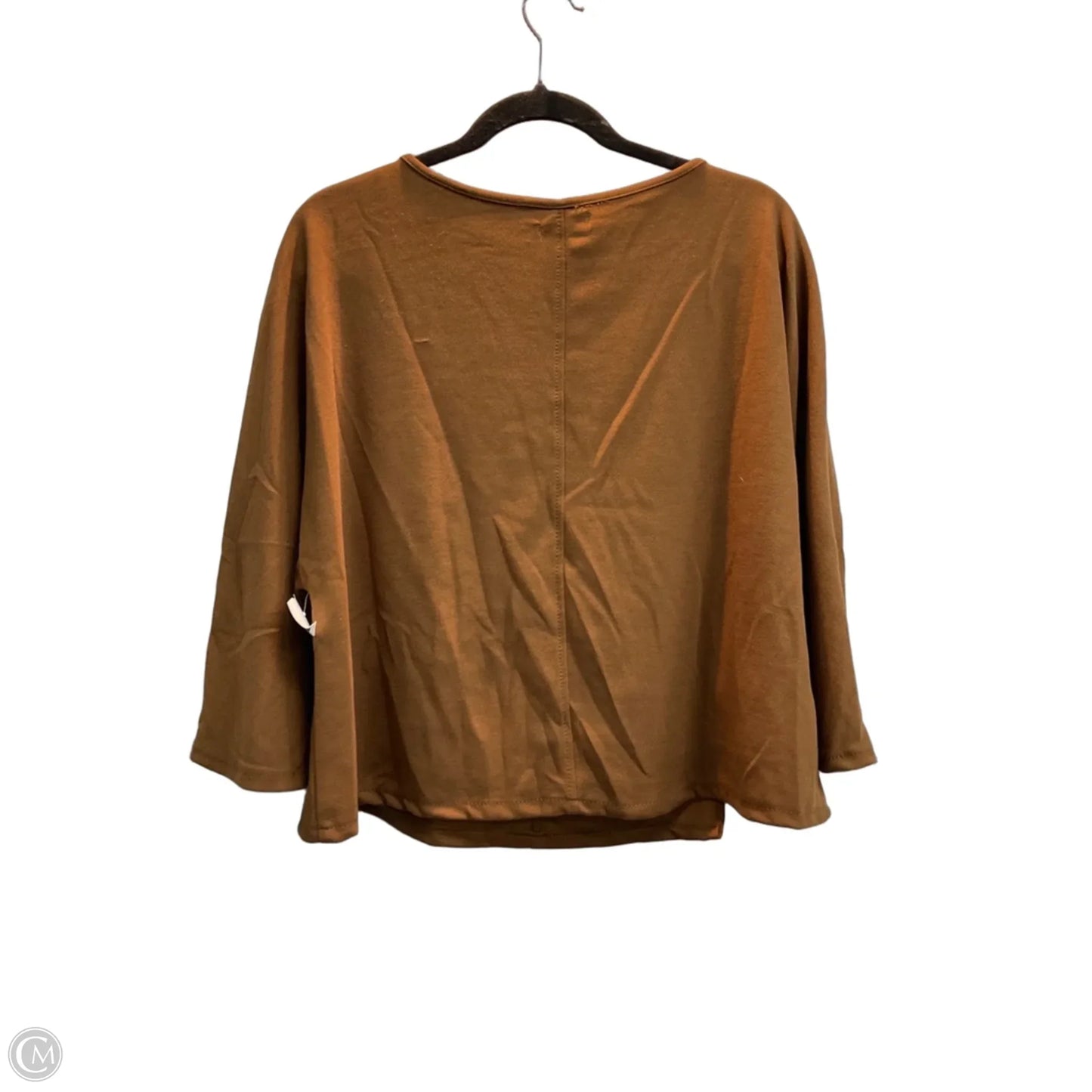 Top Long Sleeve By Max Studio In Brown, Size: L