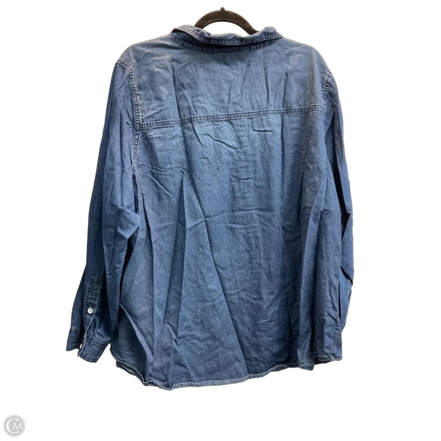 Top Long Sleeve By Torrid In Blue Denim, Size: 3x