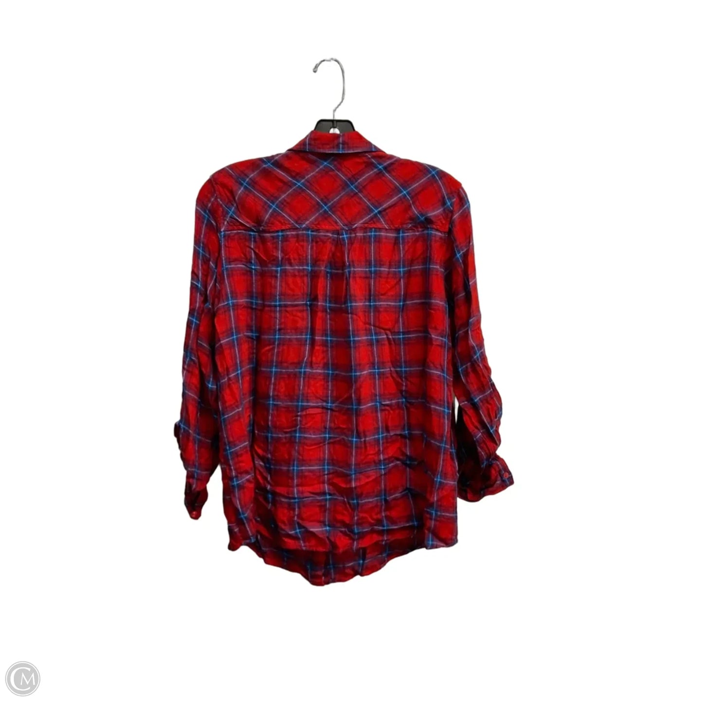 Top Long Sleeve By Staccato In Plaid Pattern, Size: M