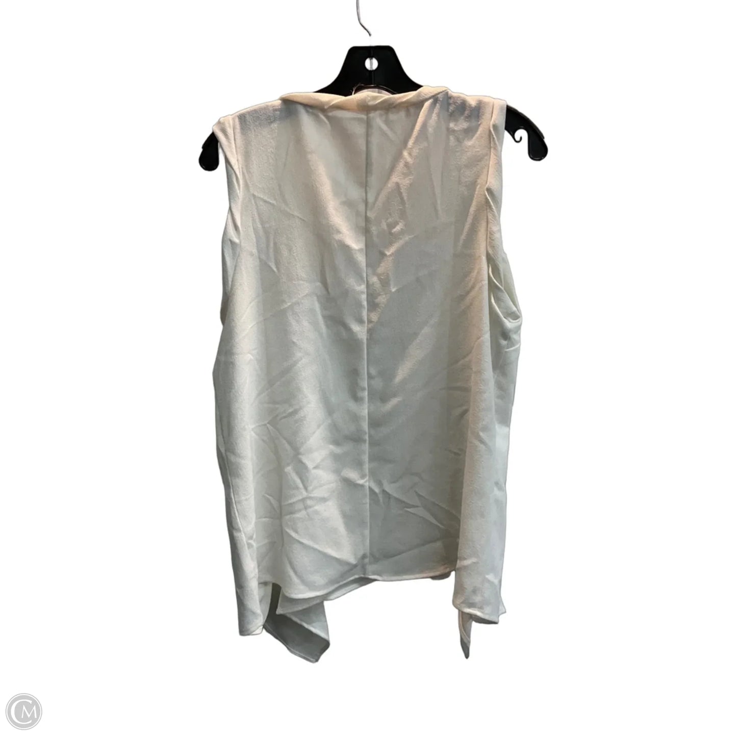 Blouse Sleeveless By Amadi In Cream, Size: L