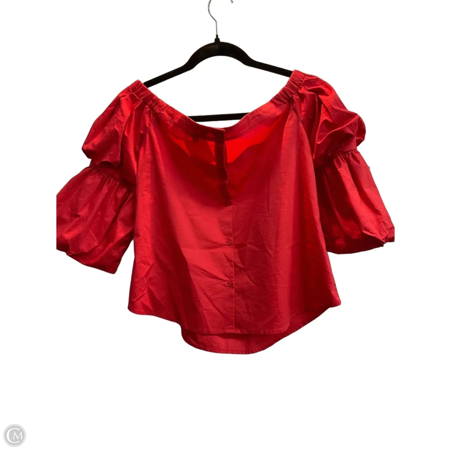 Top Short Sleeve By Banana Republic In Red, Size: S