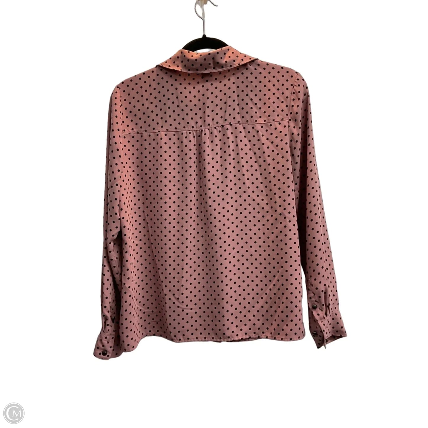 Blouse Long Sleeve By I Love Ronson In Polkadot Pattern, Size: M
