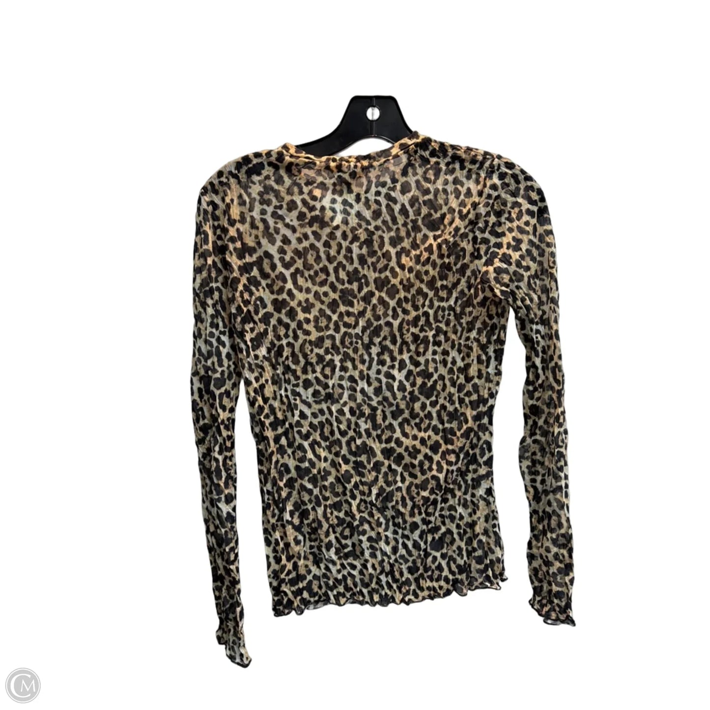 Top Long Sleeve By Top Shop In Animal Print, Size: S