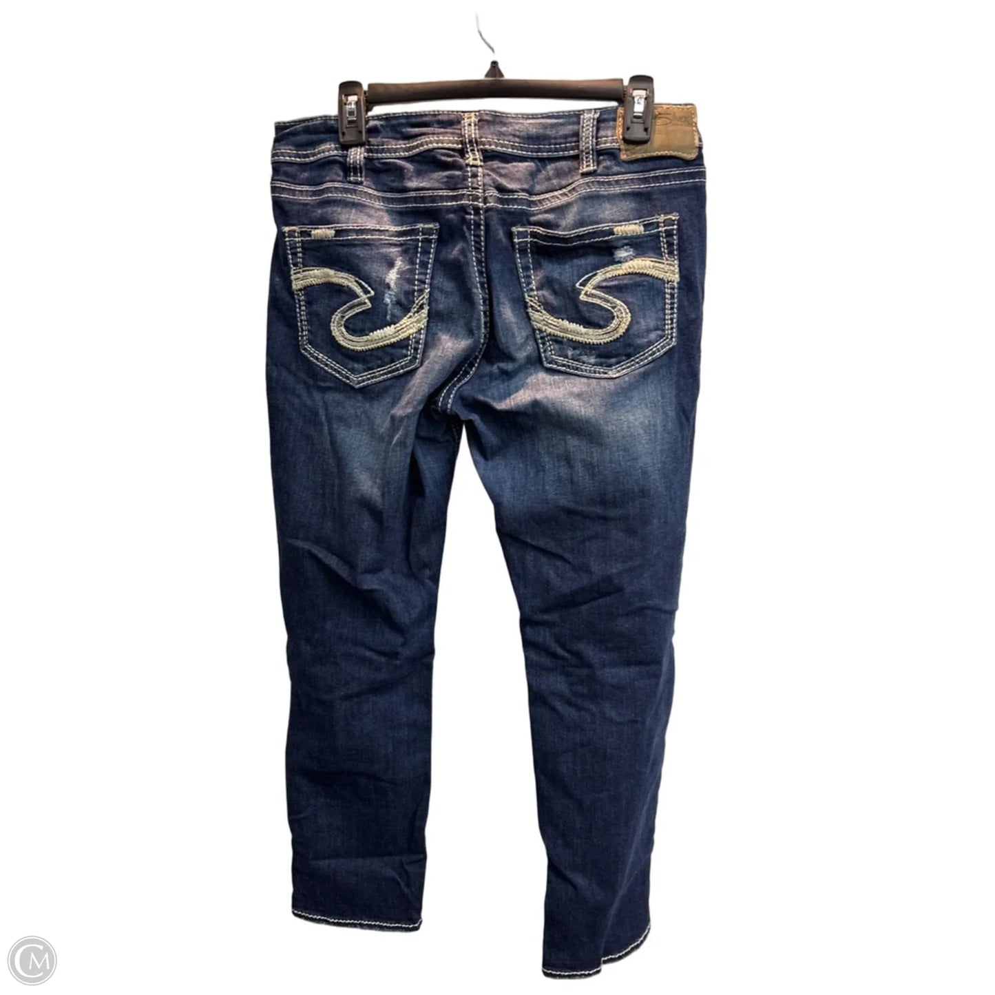 Jeans Boyfriend By Silver In Blue, Size: 10