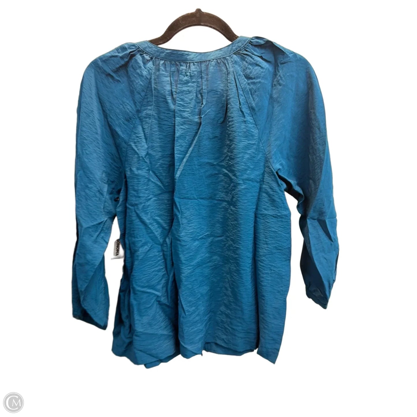Top Long Sleeve By Sonoma In Blue, Size: M