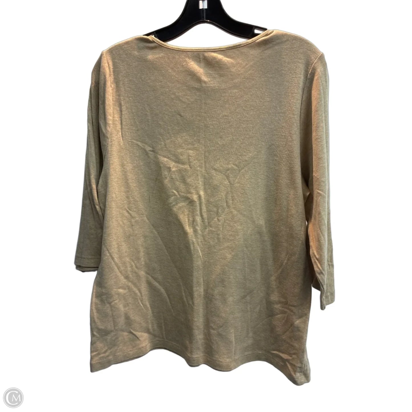 Top Long Sleeve Basic By Cj Banks In Tan, Size: Xl