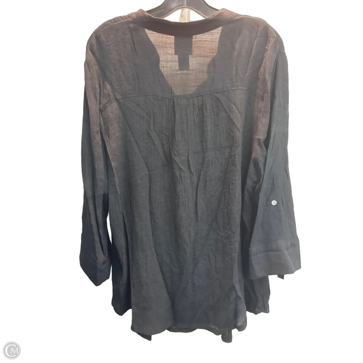 Tunic Long Sleeve By Ruby Rd In Black, Size: 1x
