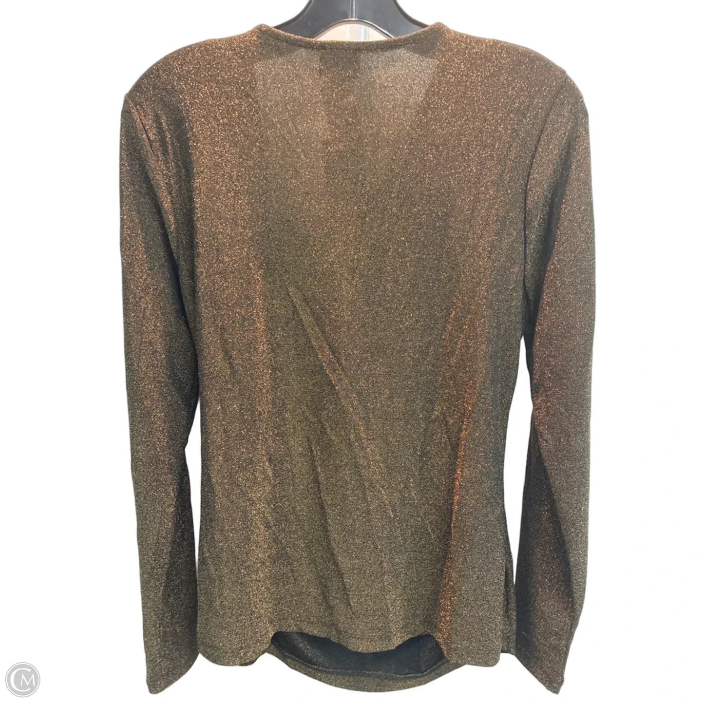 Top Long Sleeve By Inc In Bronze, Size: M