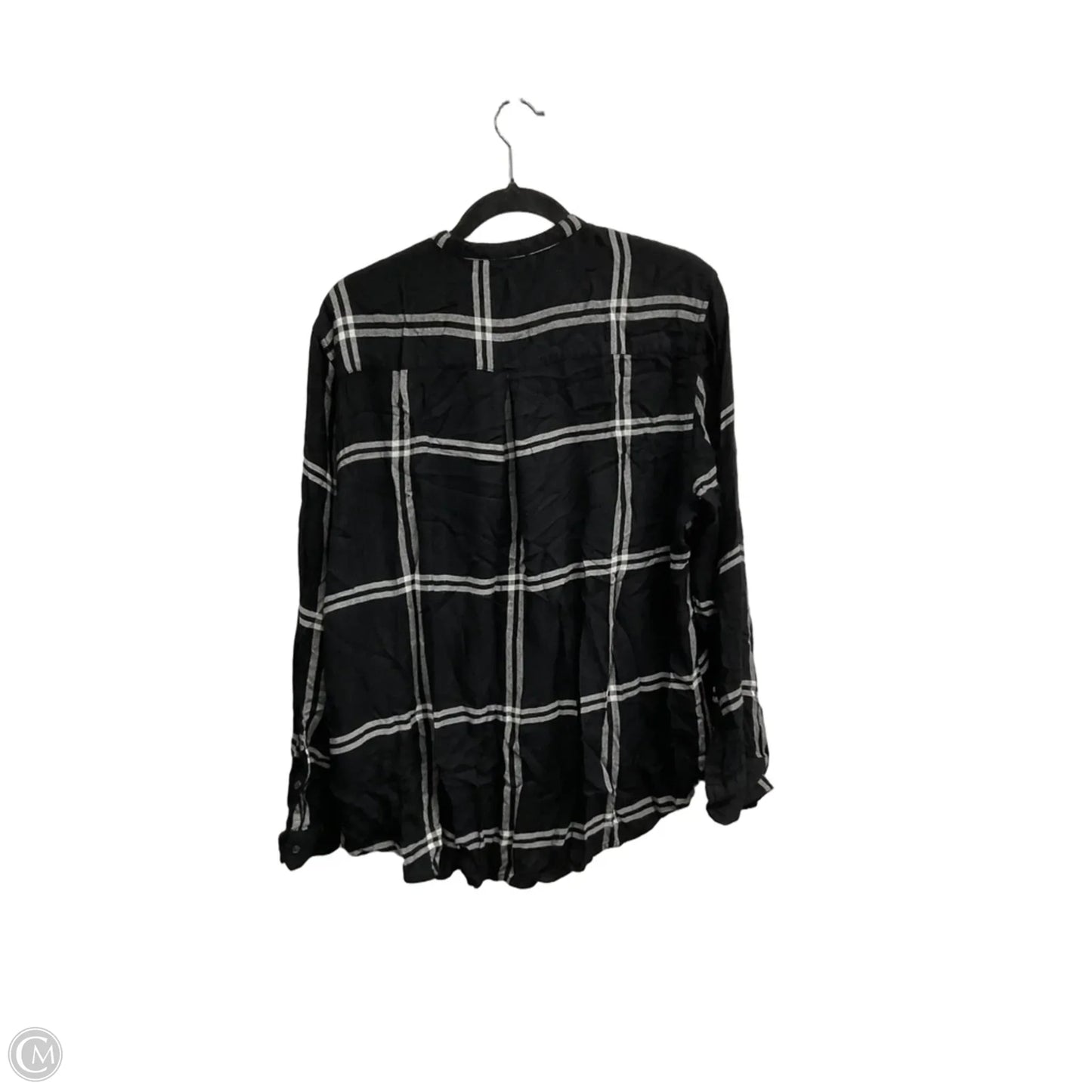 Top Long Sleeve By Lucky Brand In Black & White, Size: Xl