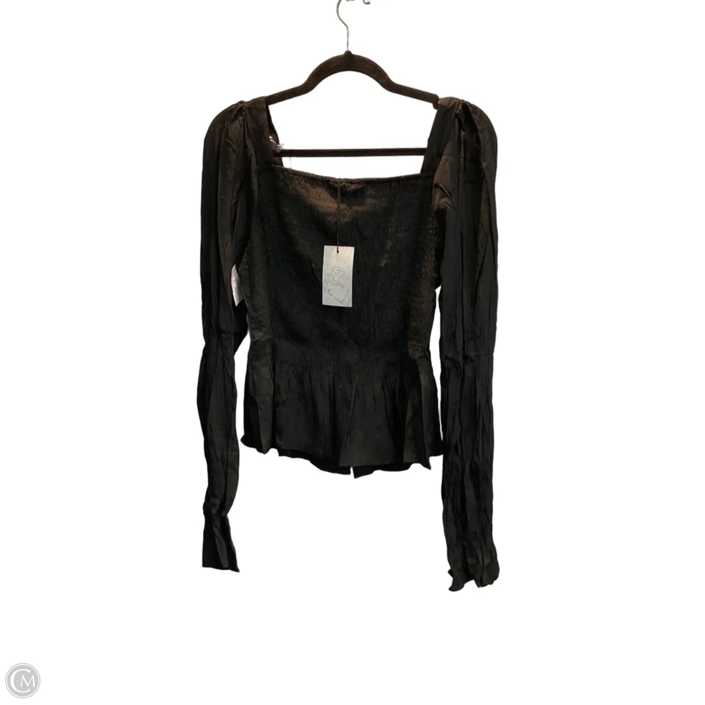 Blouse Long Sleeve By Andree By Unit In Black, Size: L