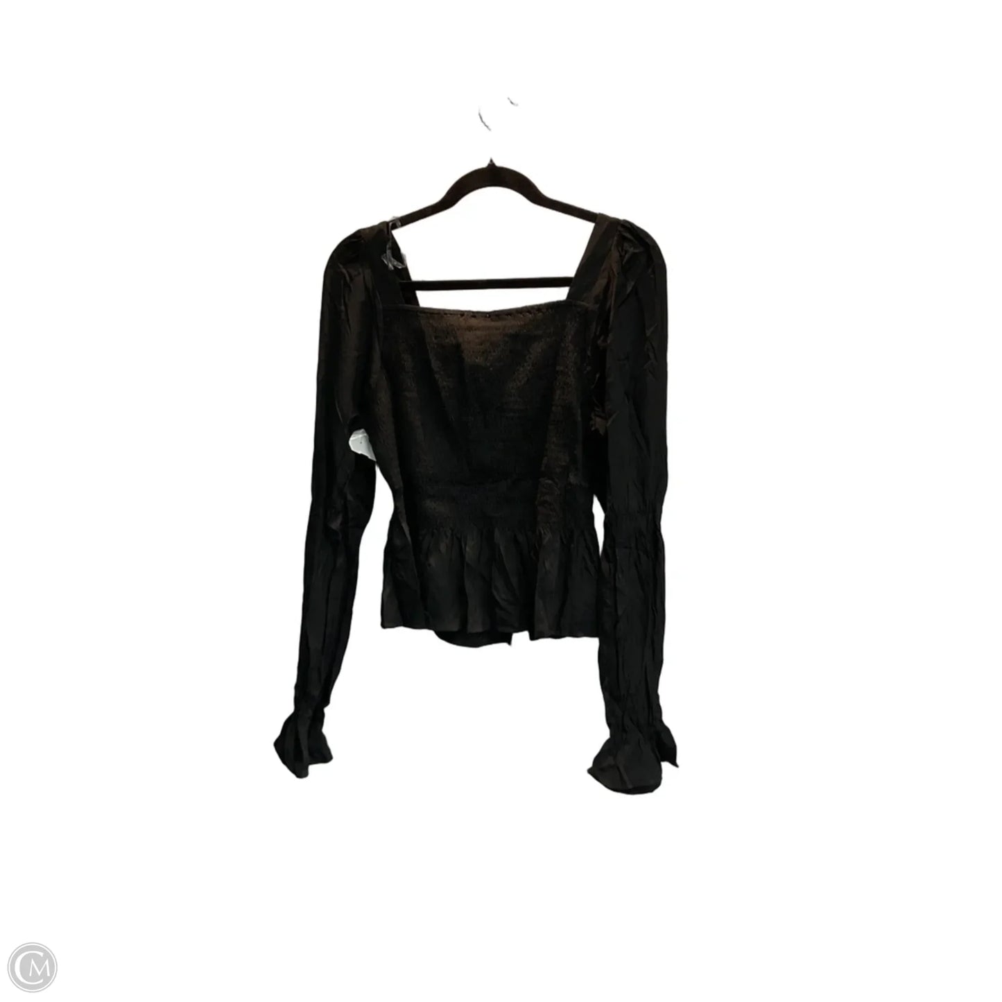 Blouse Long Sleeve By Andree By Unit In Black, Size: M