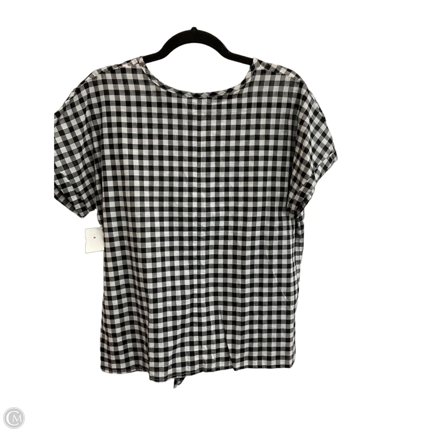 Top Short Sleeve By J. Crew In Checkered Pattern, Size: S