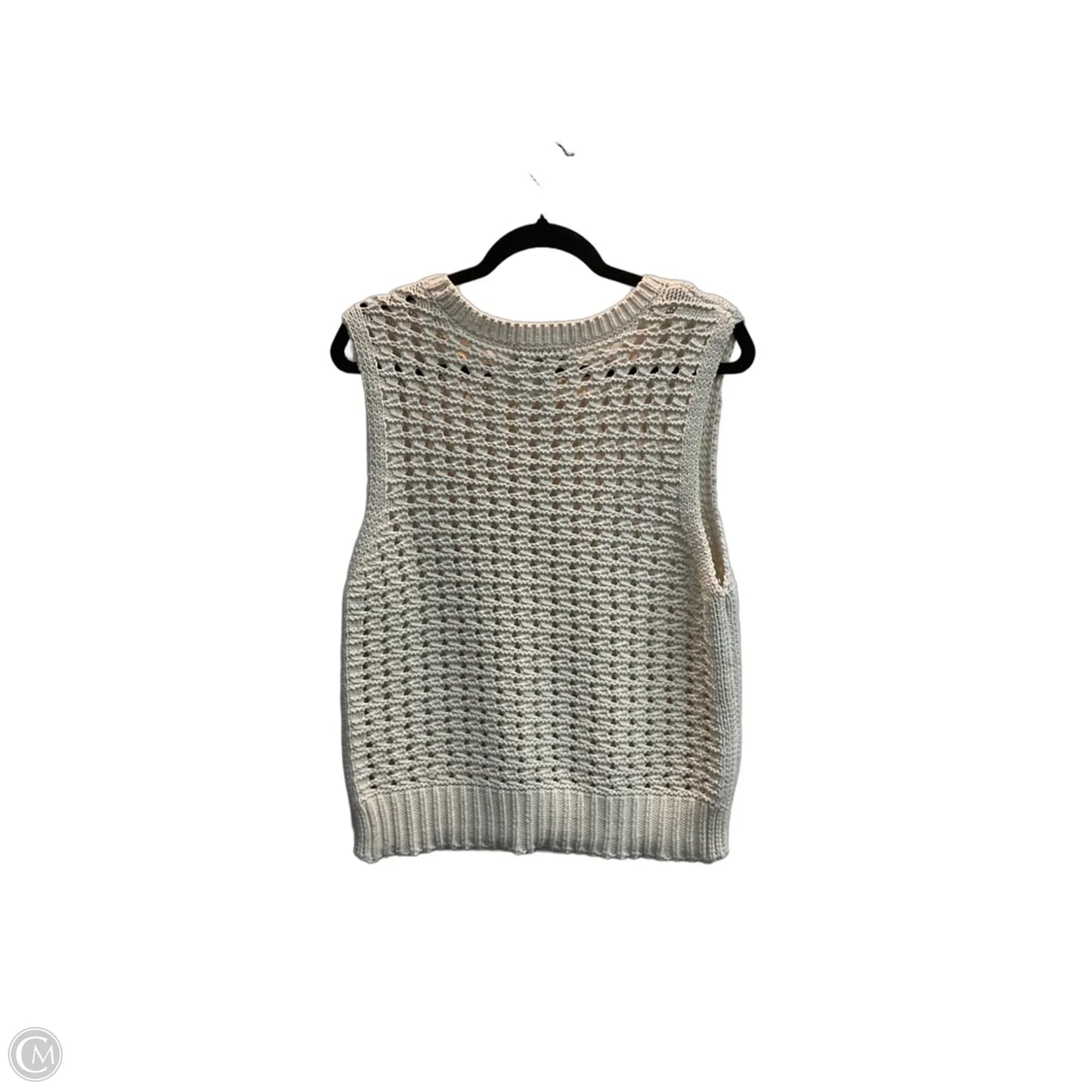 Vest Sweater By Dkny In Cream, Size: L