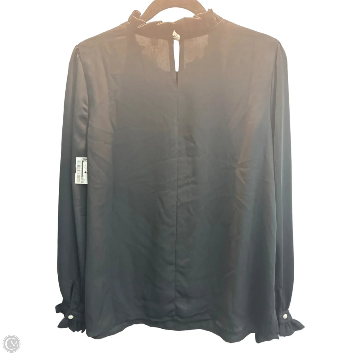 Blouse Long Sleeve By Zenana In Black, Size: L