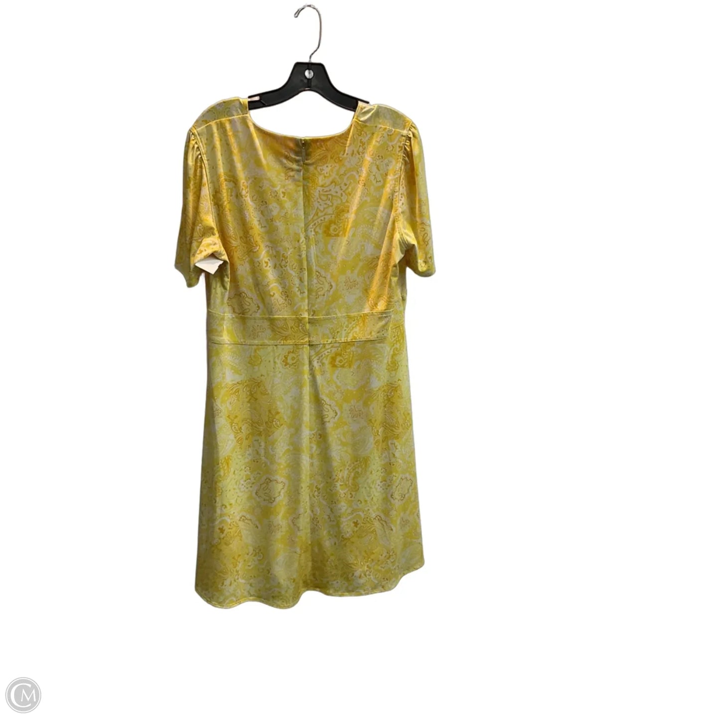 Dress Casual Midi By Michael By Michael Kors In Yellow, Size: Xl