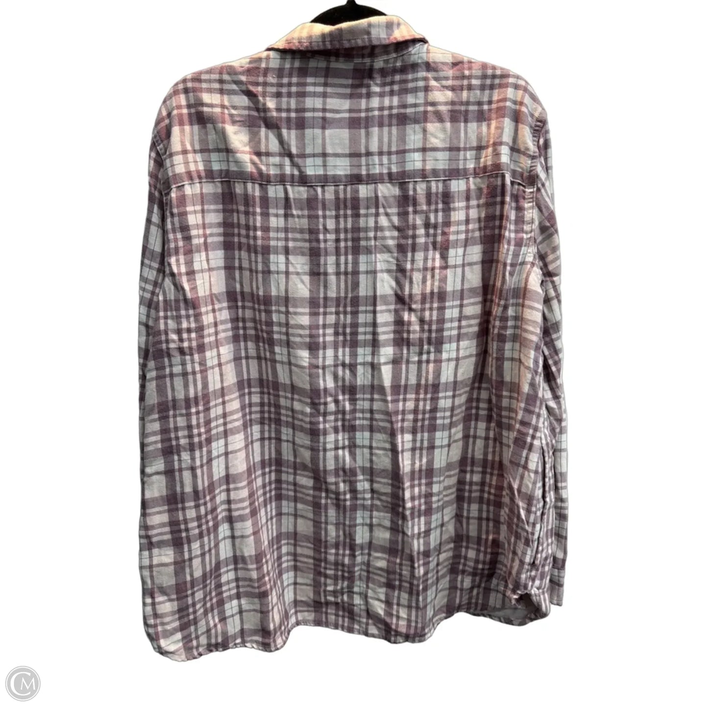 Top Long Sleeve By Jachs Girlfirend In Plaid Pattern, Size: Xxl