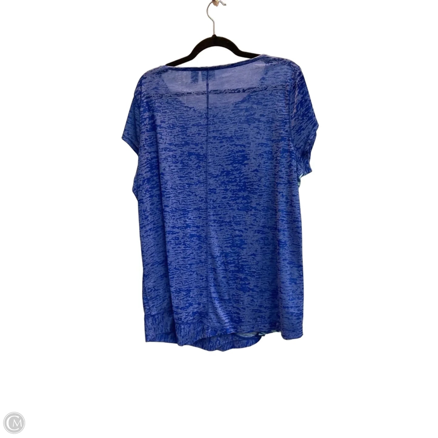 Top Short Sleeve By Zenergy By Chicos In Blue, Size: Xl