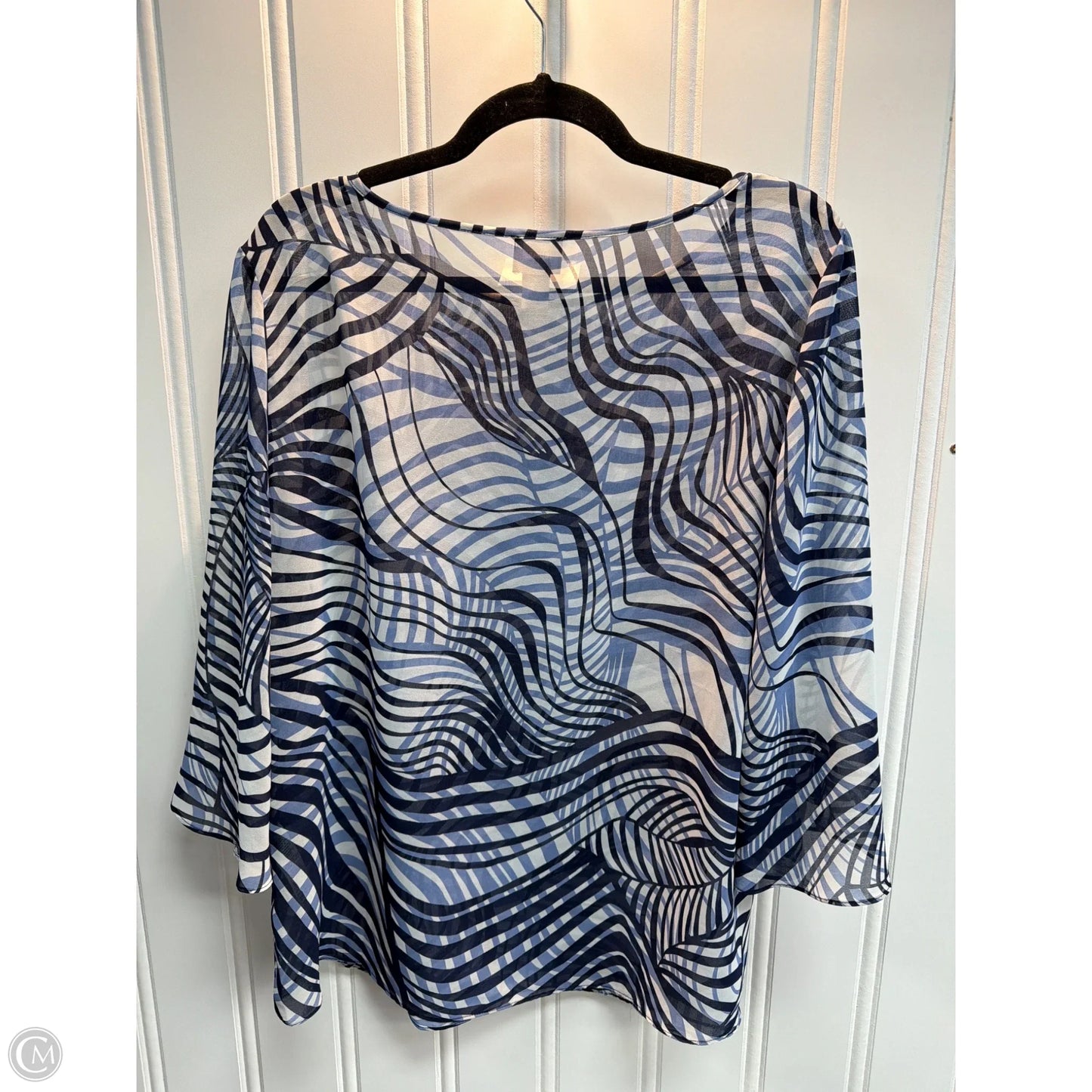 Top Long Sleeve By Chicos In Blue, Size: L